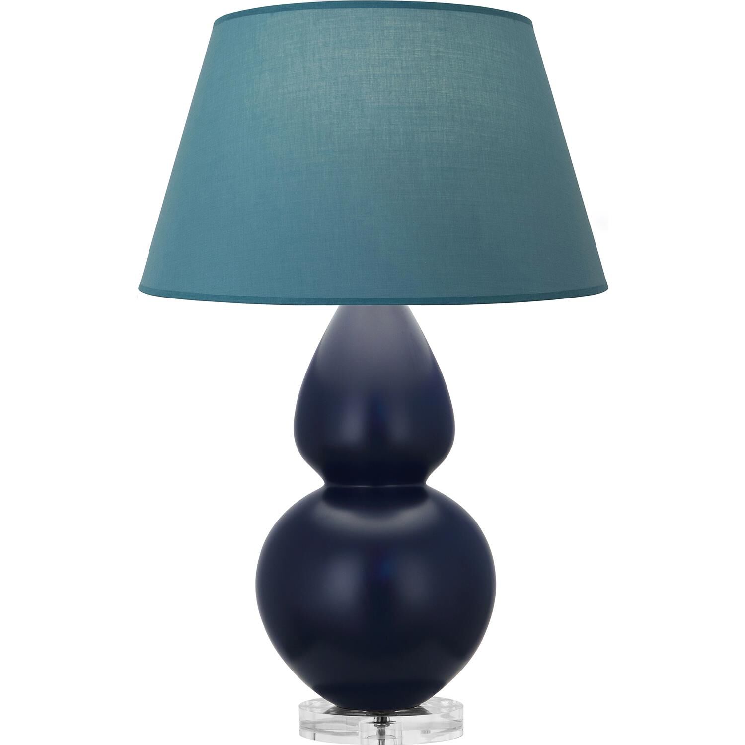 Shown in Matte Midnight Blue finish and Bright Blue and Gray shade and Lucite accent