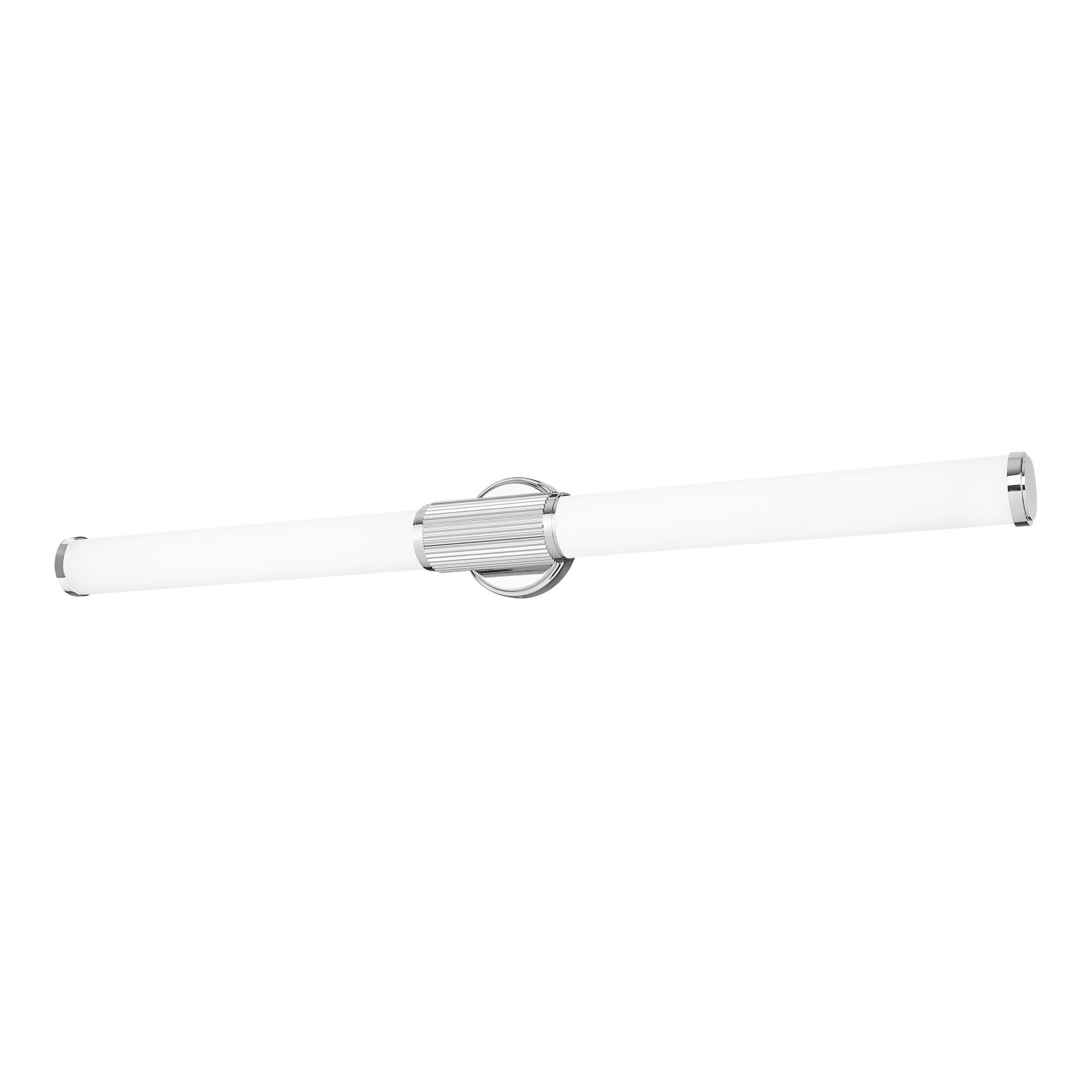 Shown in Chrome finish and Opal White glass and Opal White shade