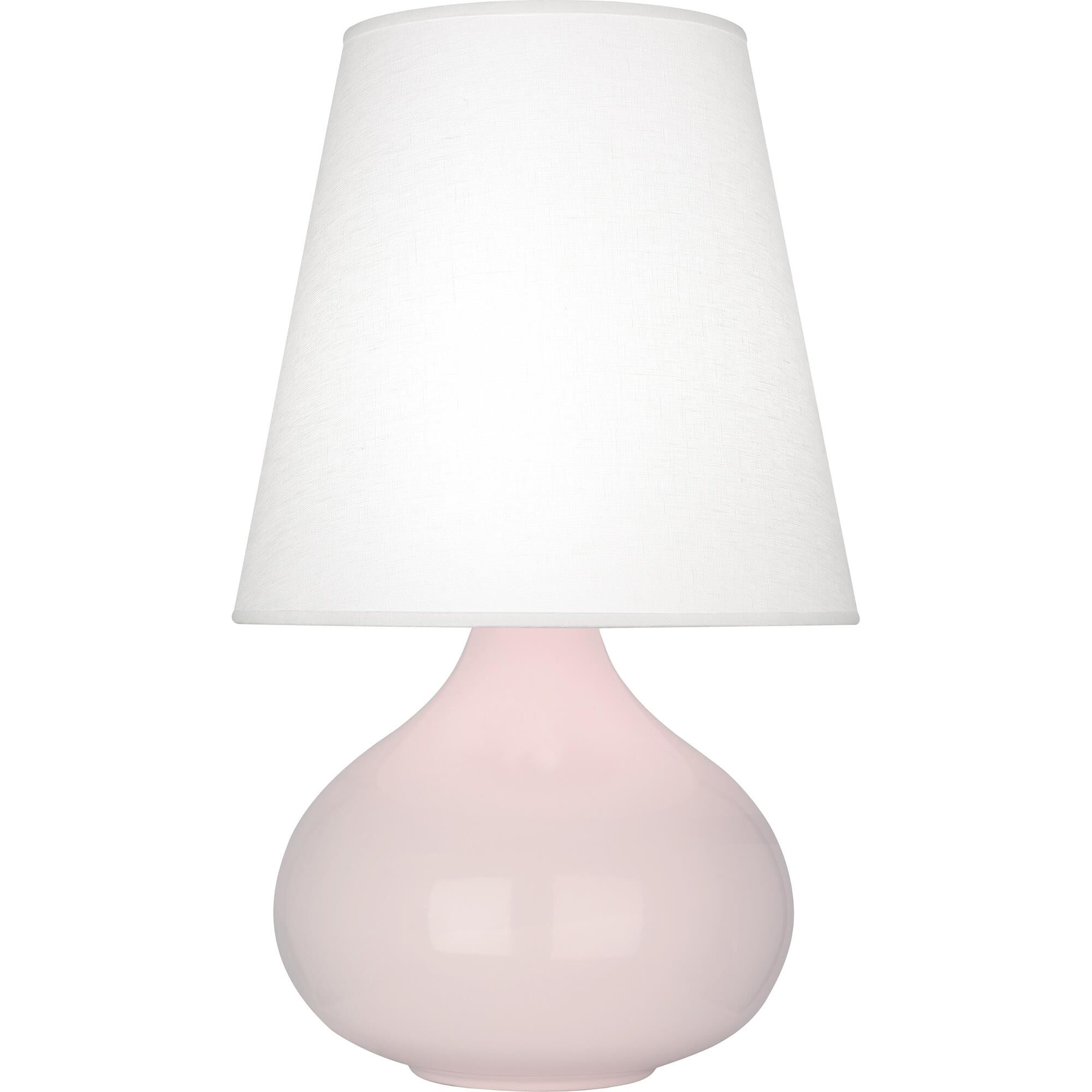 Shown in Rose Water Glazed finish and Oyster Linen shade