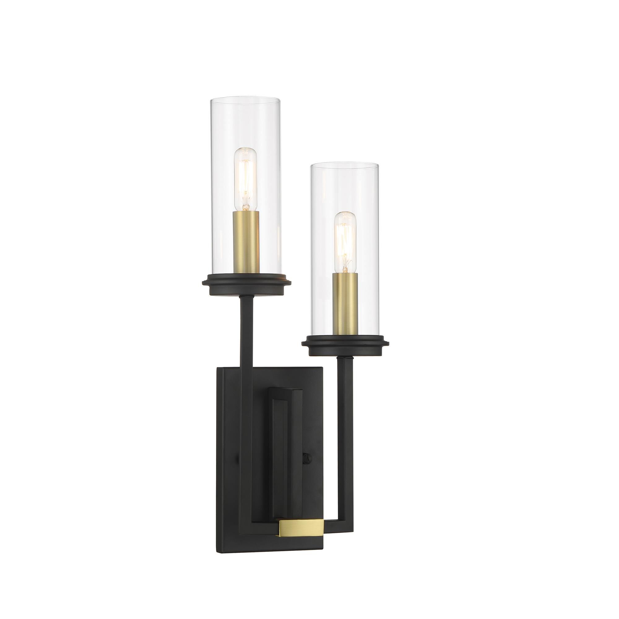 Shown in Sand Coal and Soft Brass finish and Clear glass