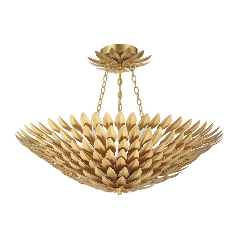 Broche 24 Inch 6 Light Semi Flush Mount by Crystorama