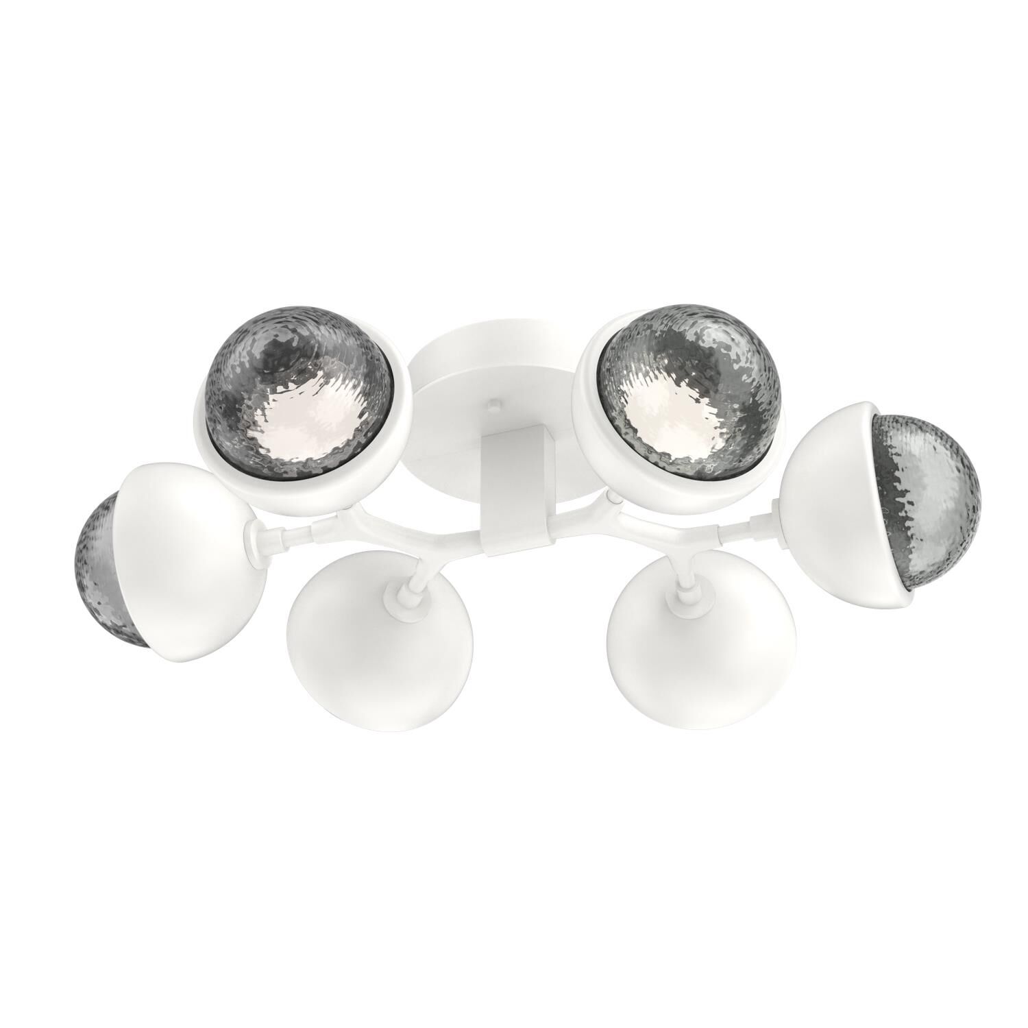 Shown in Salt White finish and Smoke glass and Metal Shade Matching Finish accent