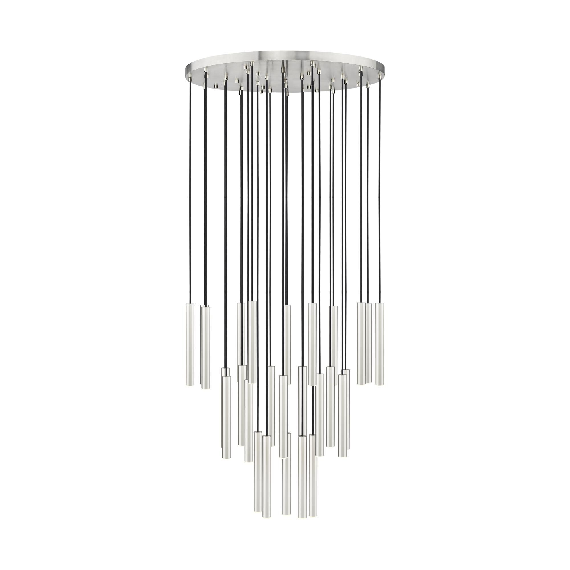 Shown in Brushed Nickel finish and Brushed Nickel glass and Brushed Nickel shade