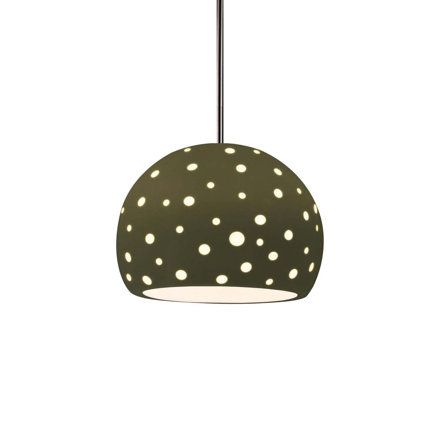 Perforated Globe 10 Inch Large Pendant by Justice Design Group