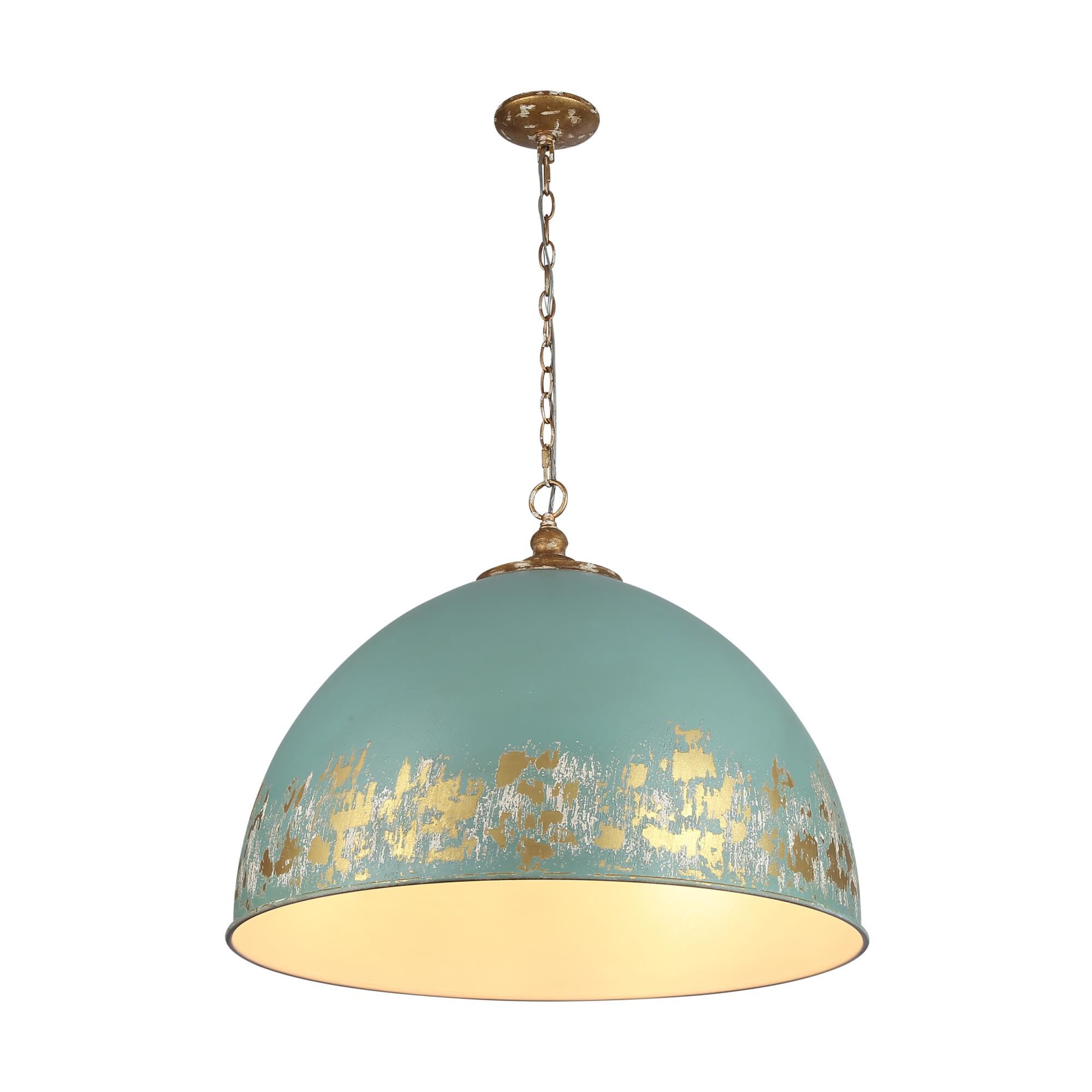 Shown in Vintage Gold finish and Antique Teal shade