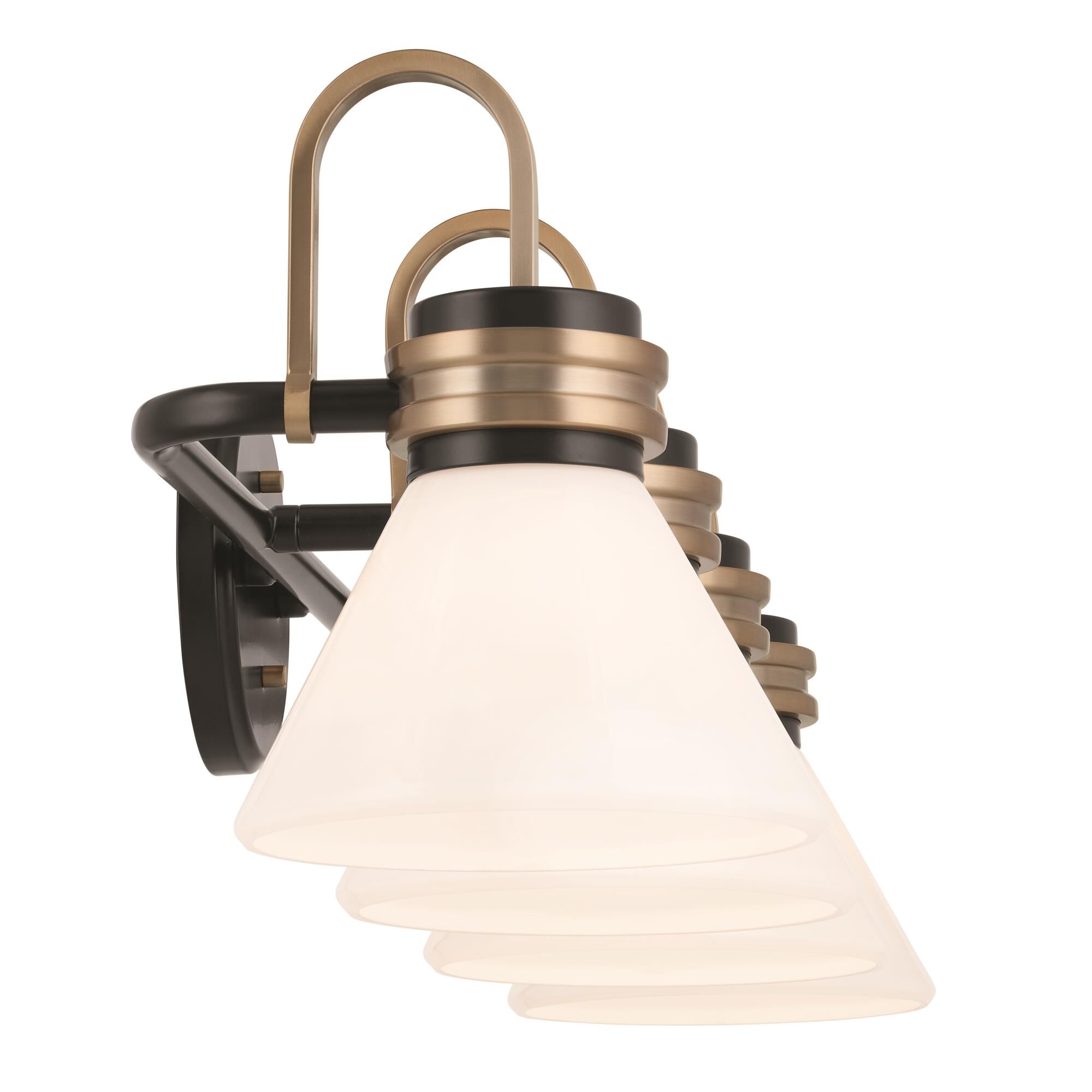 Shown in Black finish and Opal glass