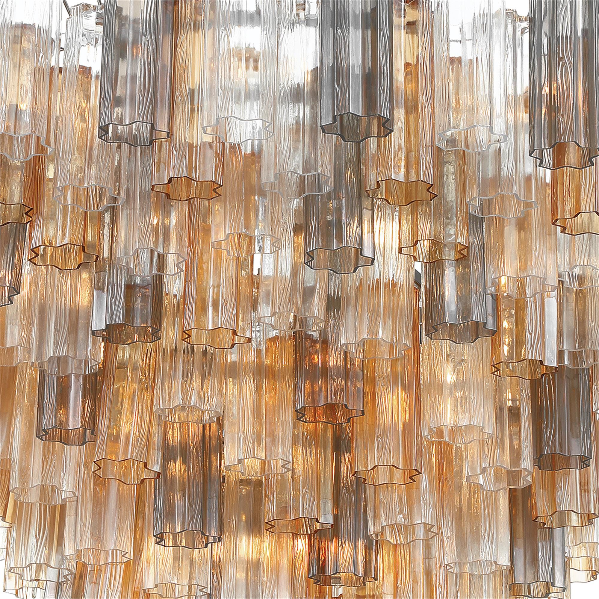 Shown in Polished Chrome finish and Tronchi Glass crystal