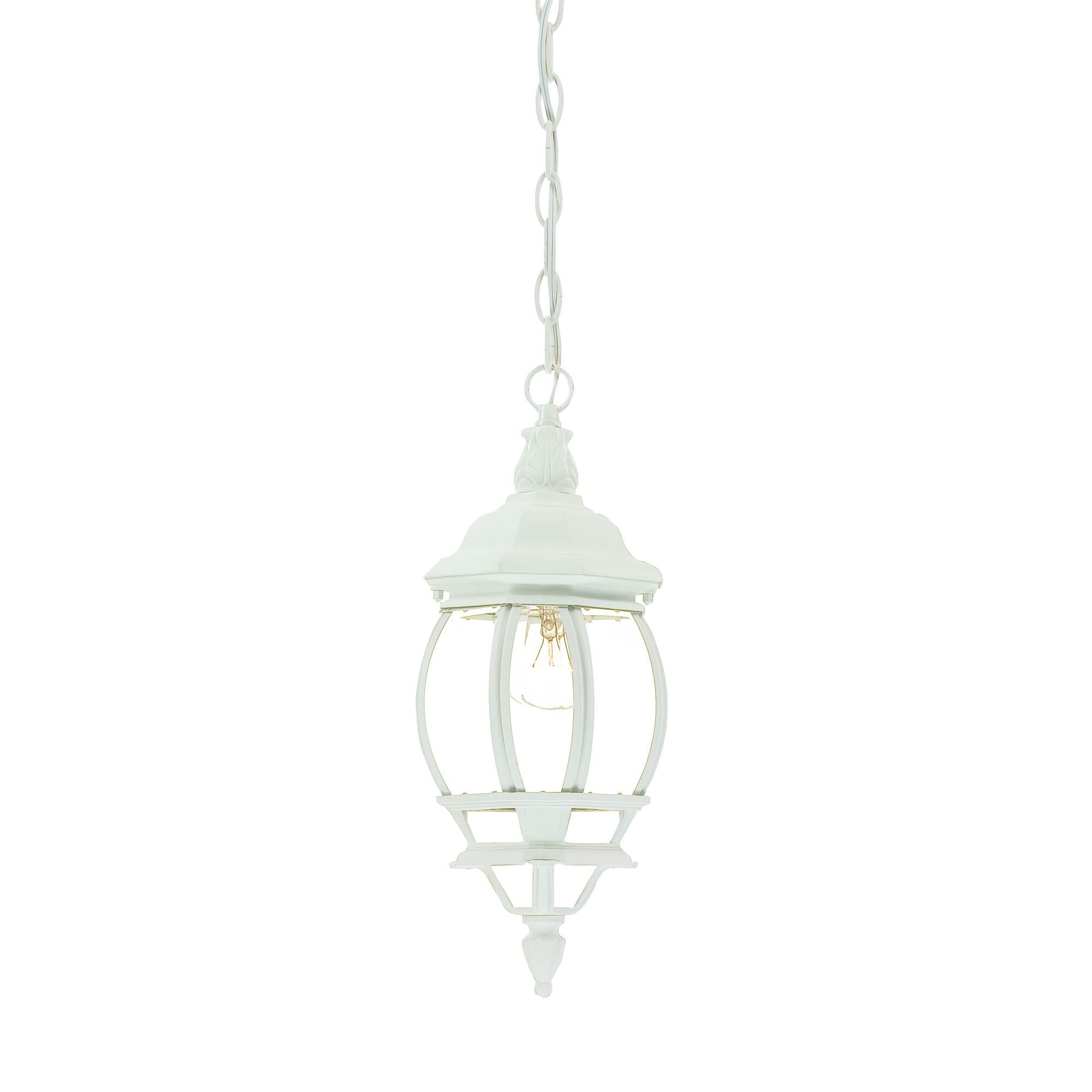 Shown in Textured White finish and Clear glass and Clear Glass Panes shade