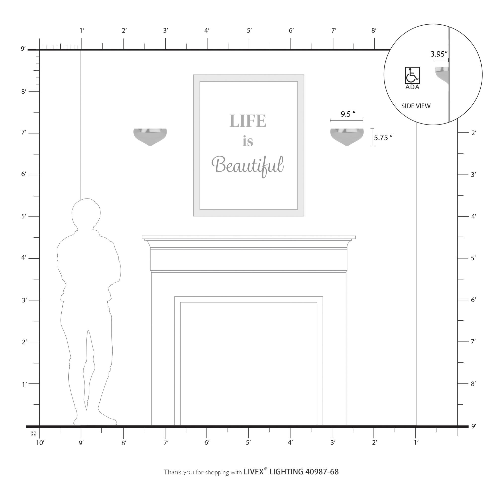 Livex Lighting Amador 9 Inch Wall Sconce