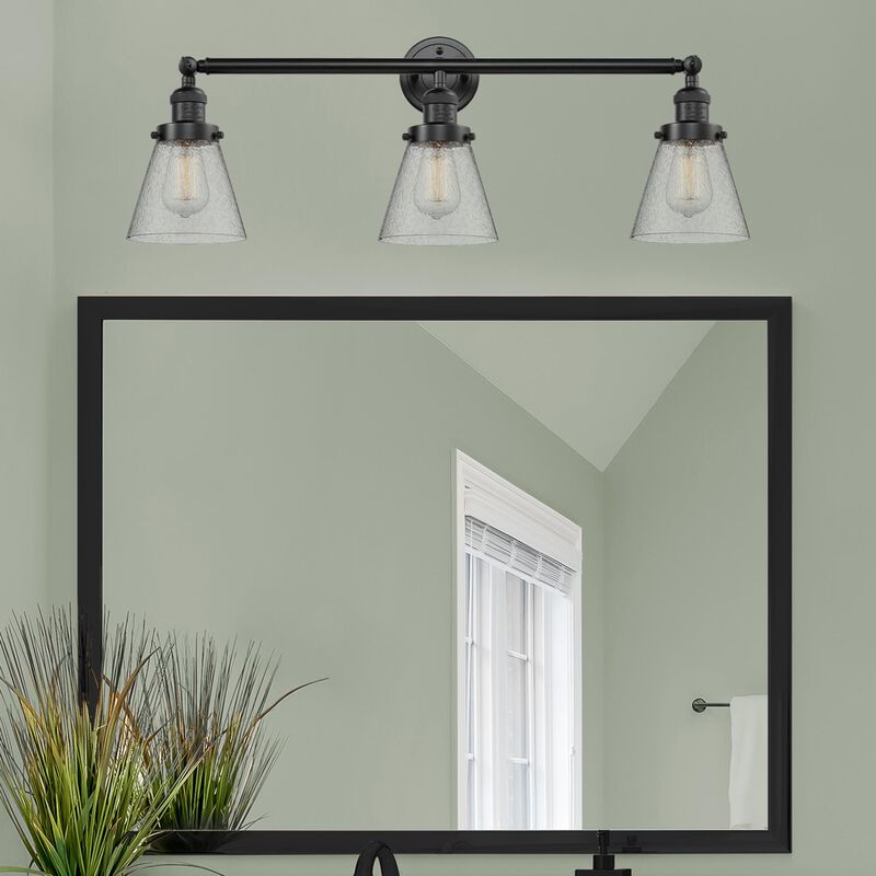 Bruno Marashlian Small Cone 30 Inch 3 Light Bath Vanity Light by Innovations Lighting