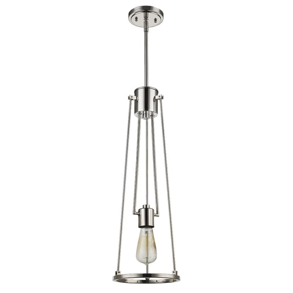 Shown in Polished Nickel finish and -- glass and -- shade