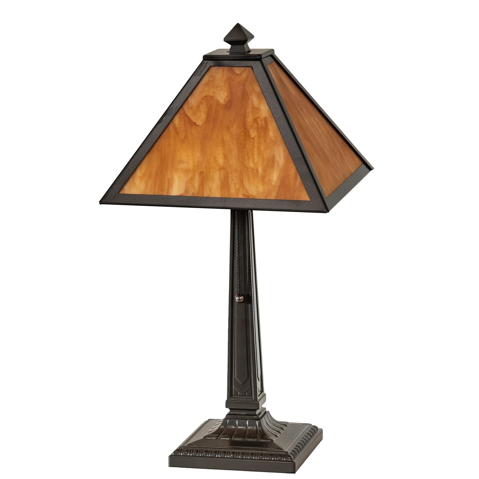 Shown in Mahogany Bronze finish and Amber /Acrylic glass