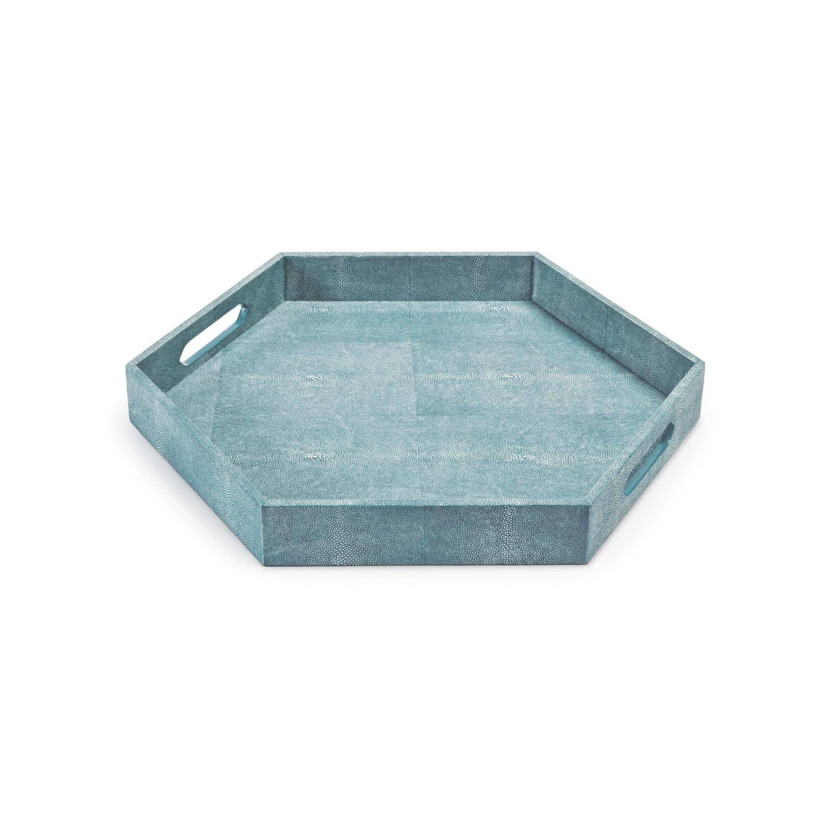 Shagreen Hex 20 Inch Tray by Regina Andrew