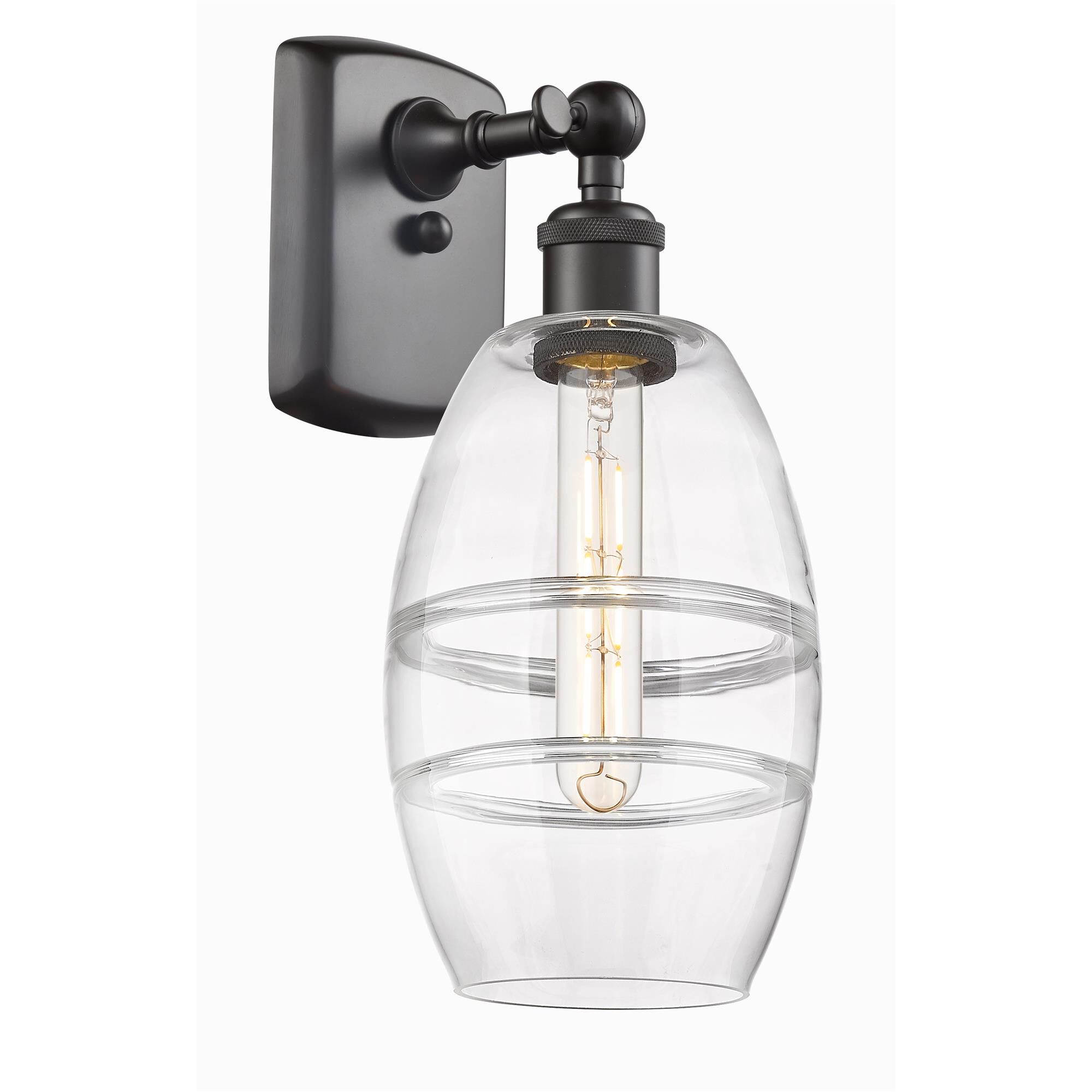Shown in Oil Rubbed Bronze finish and Clear glass