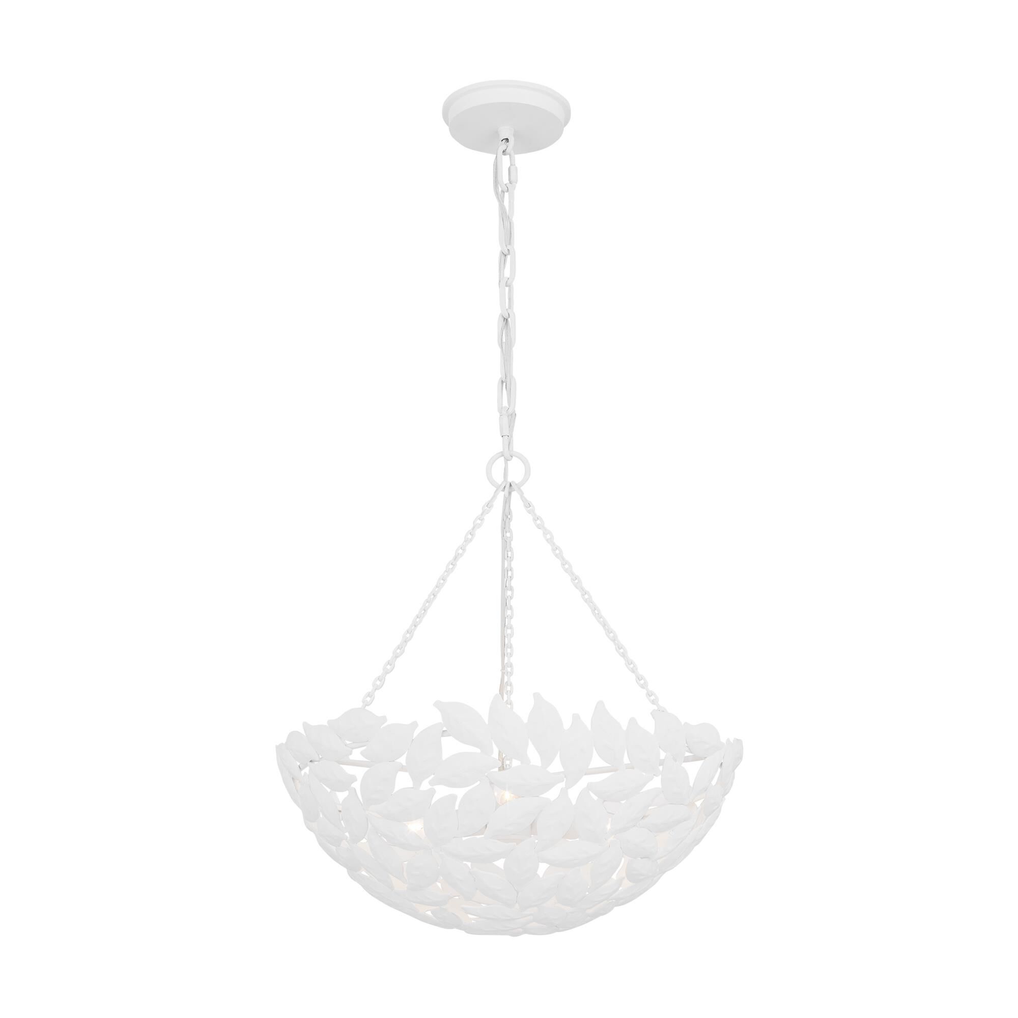Shown in Textured White finish and Textured White Steel shade