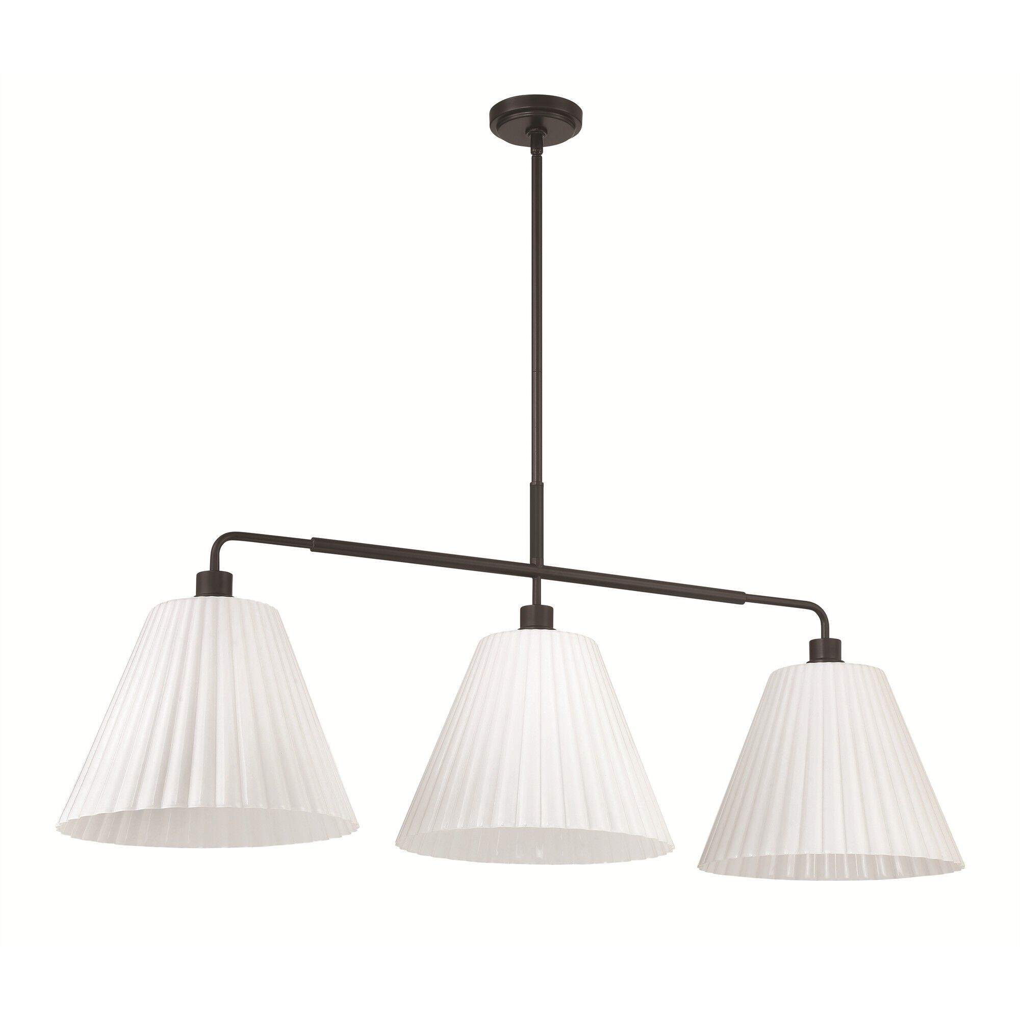 Pleated 49 Inch Linear Chandelier,