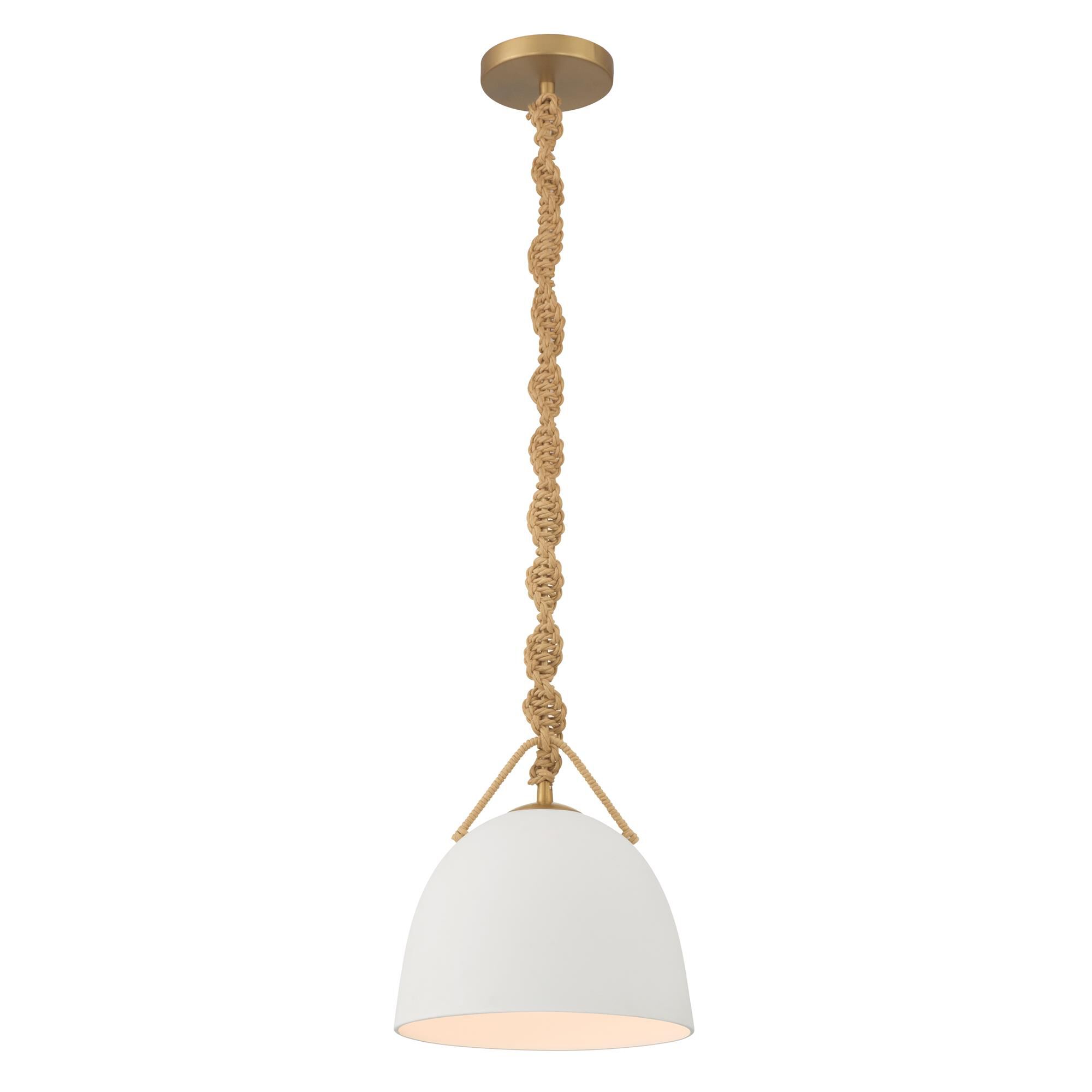 Shown in Legacy Brass finish and White shade