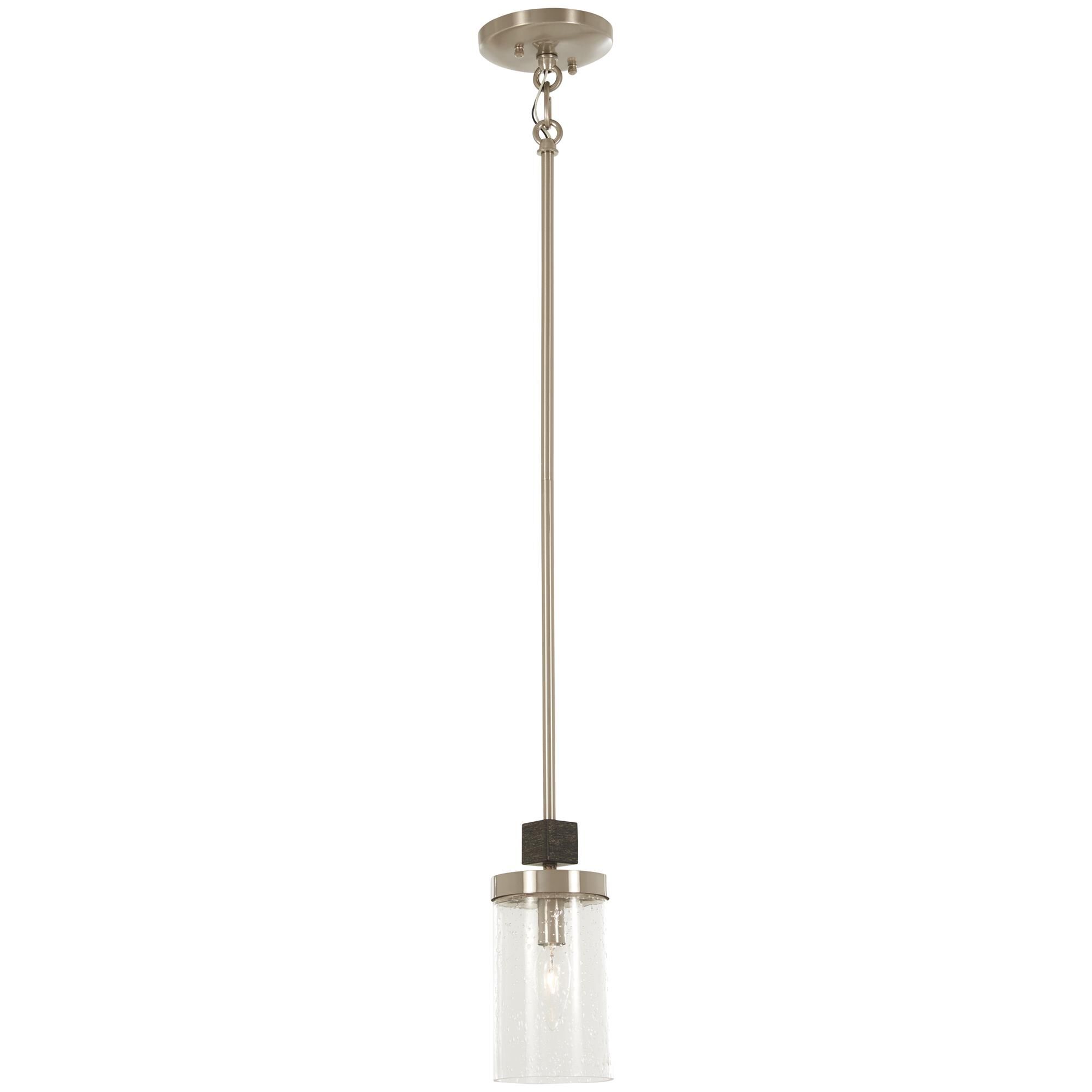 Shown in Stone Grey W/Brushed Nickel finish and Clear Seedy glass