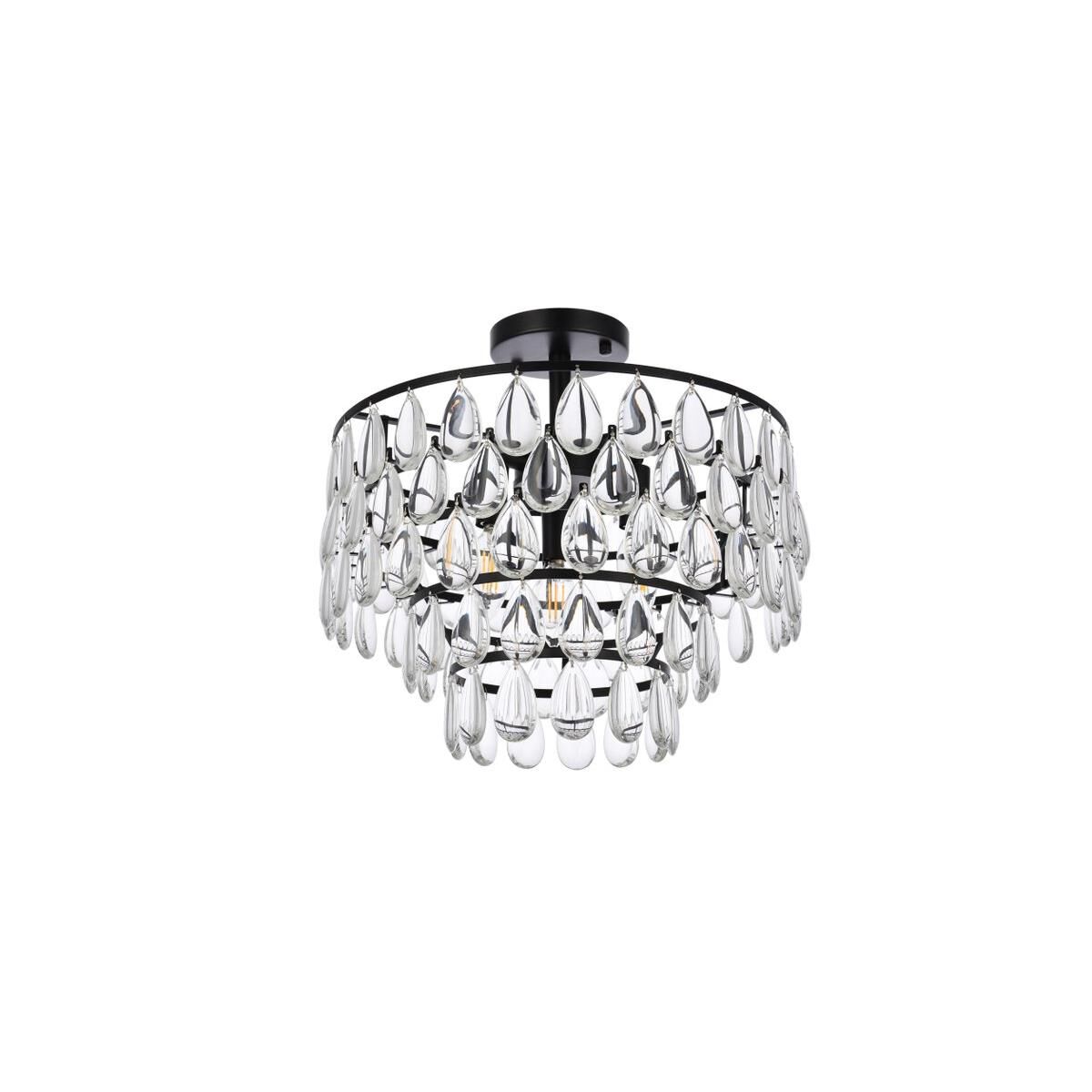 Shown in Black finish and Royal Cut Clear crystal