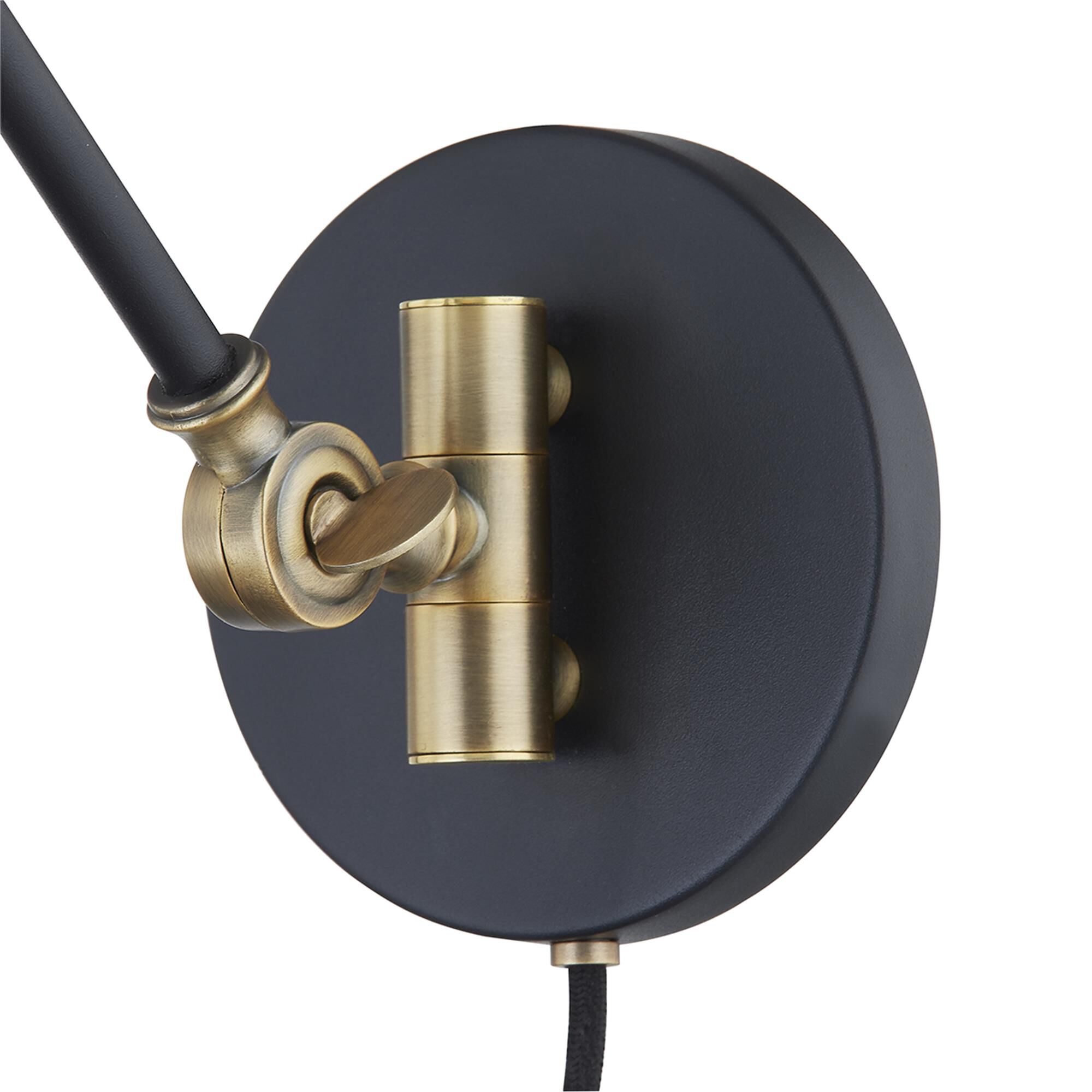 Shown in Patina Brass finish and White shade