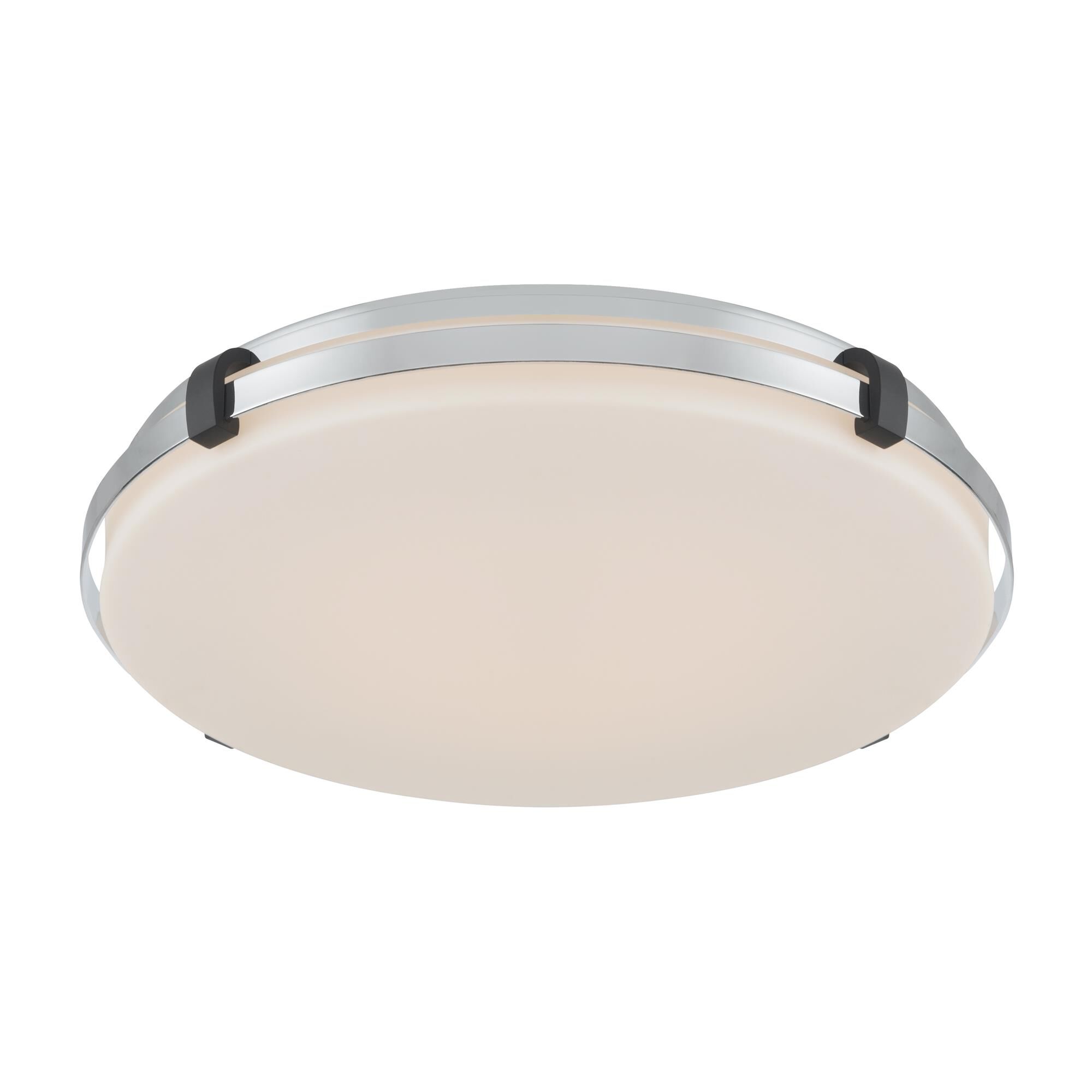 Shown in Chrome and Dark Matte Black finish and Etched White glass
