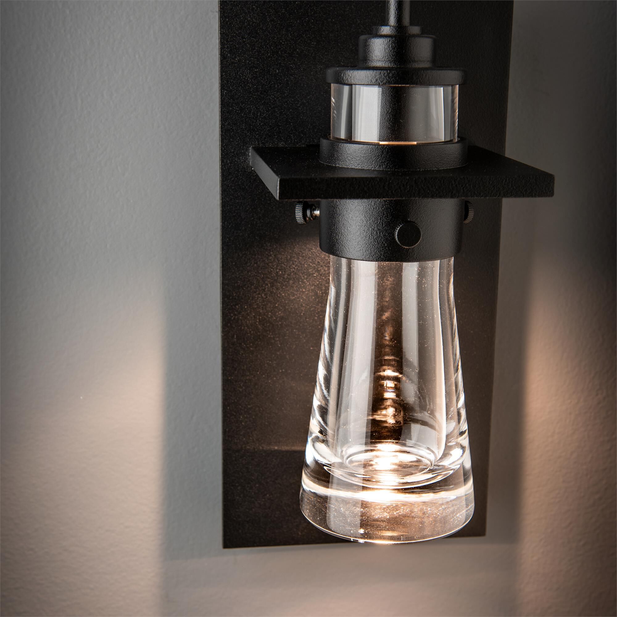 Shown in Coastal Black finish and Clear glass