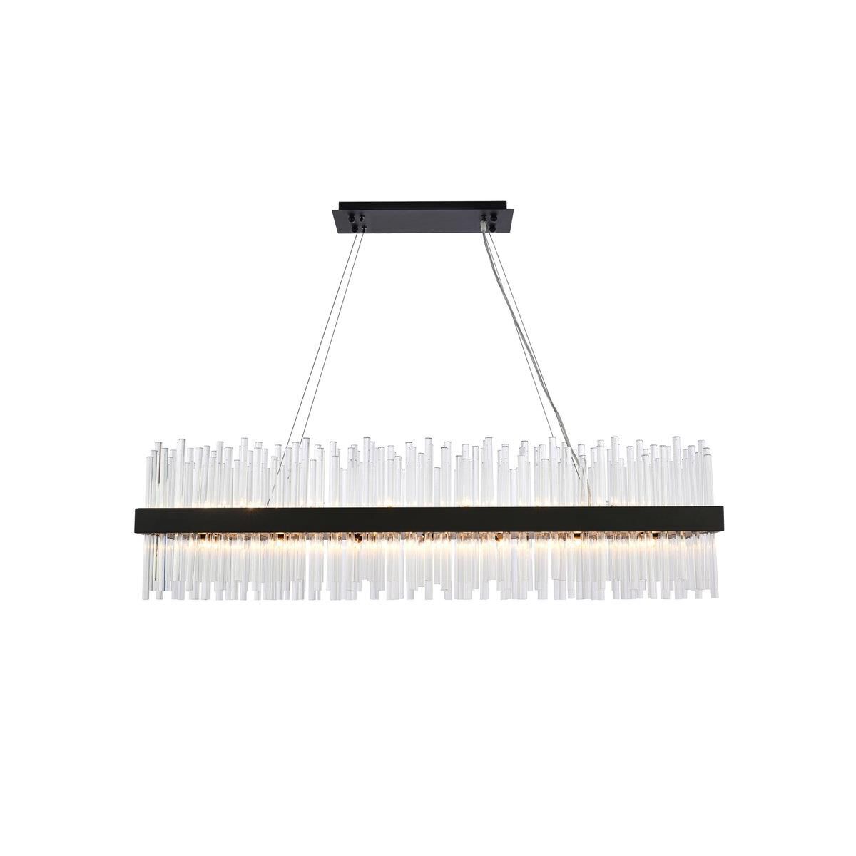 Dallas 48 Inch 28 Light Linear Suspension Light by Elegant Lighting