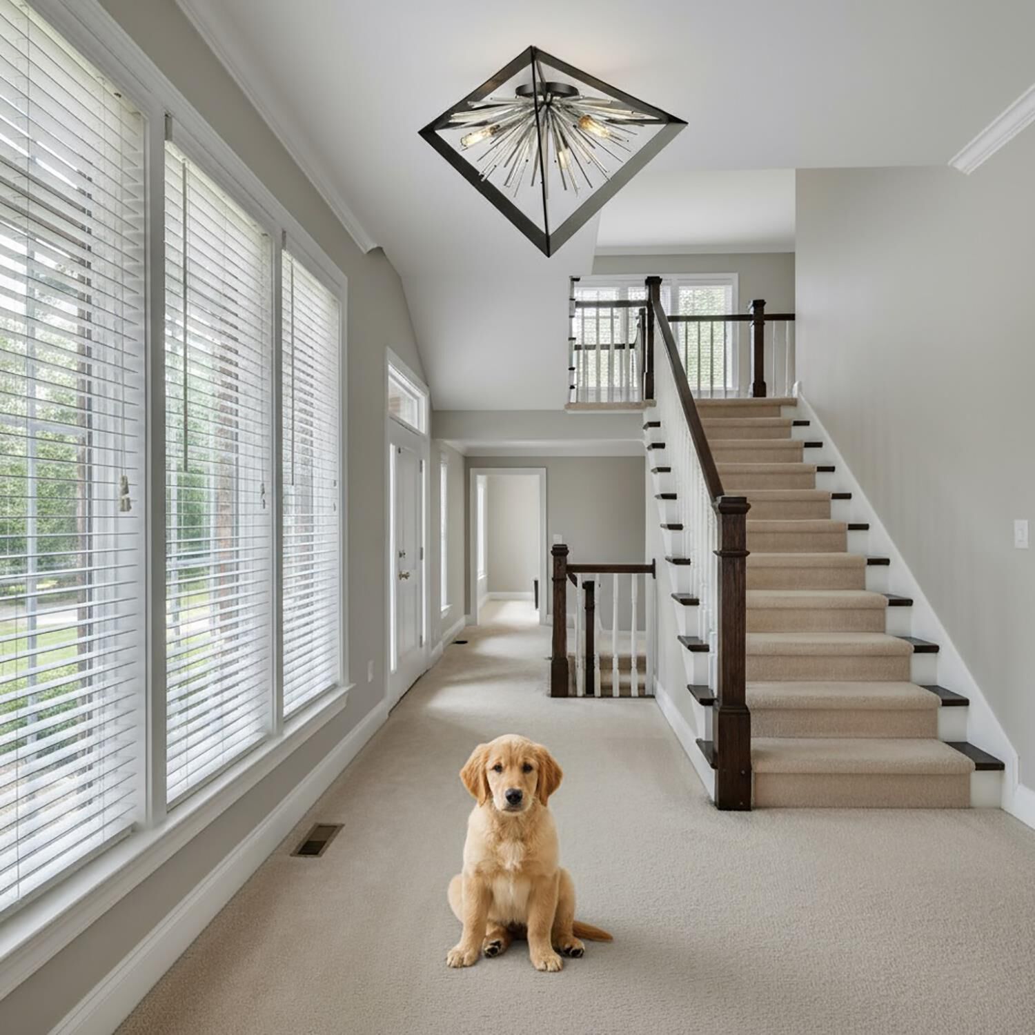 Sunburst 20 Inch 3 Light Flush Mount by Artcraft