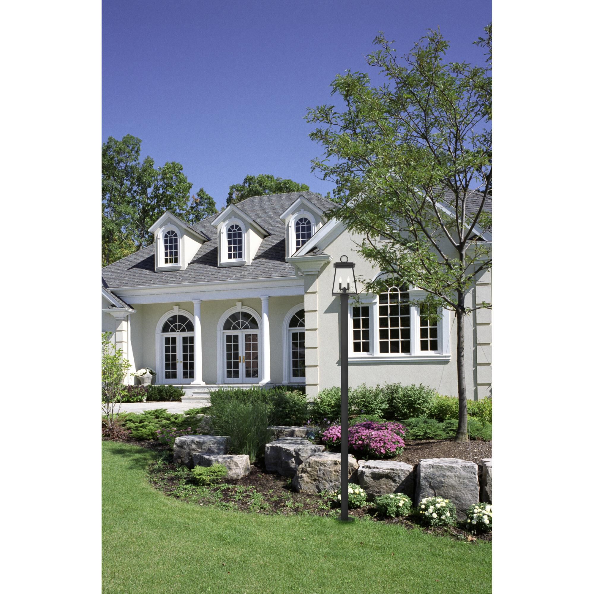 Shown in Black finish and Clear Beveled glass