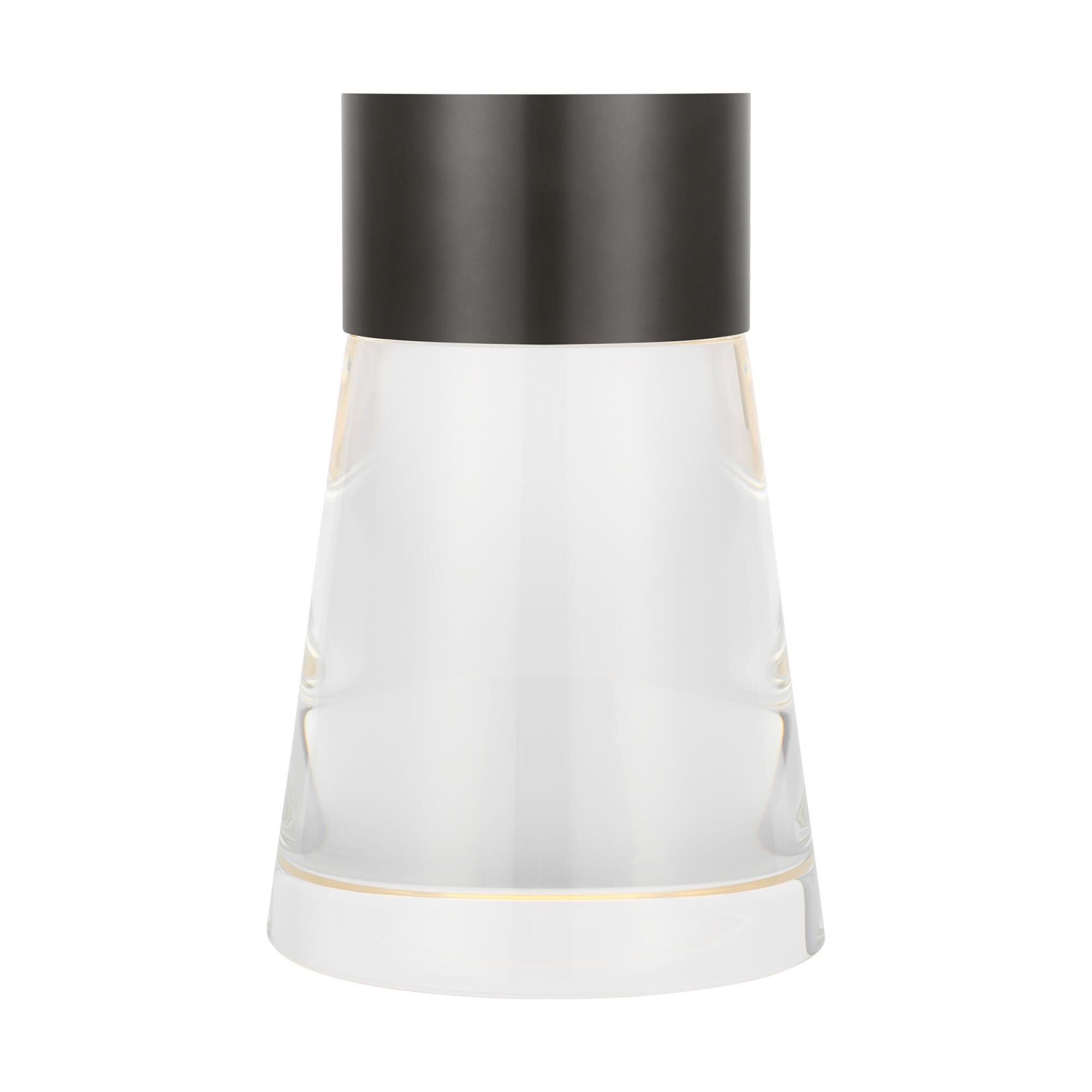 Shown in Bronze finish and Crystal glass