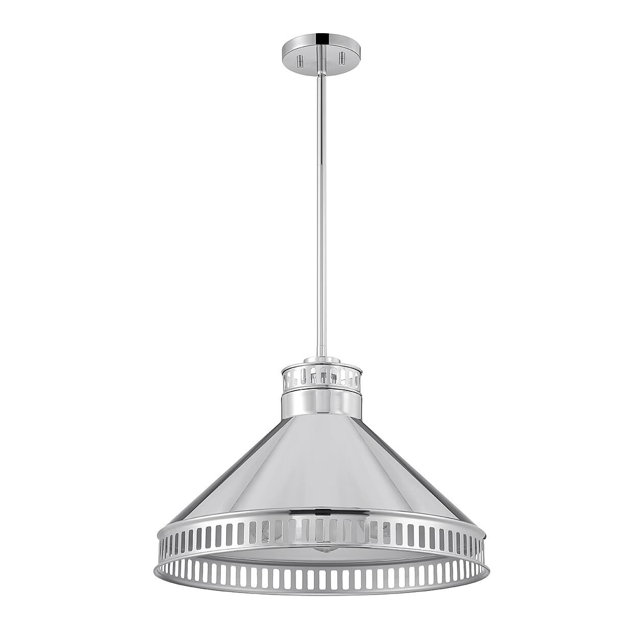 Shown in Polished Nickel finish and Metal shade