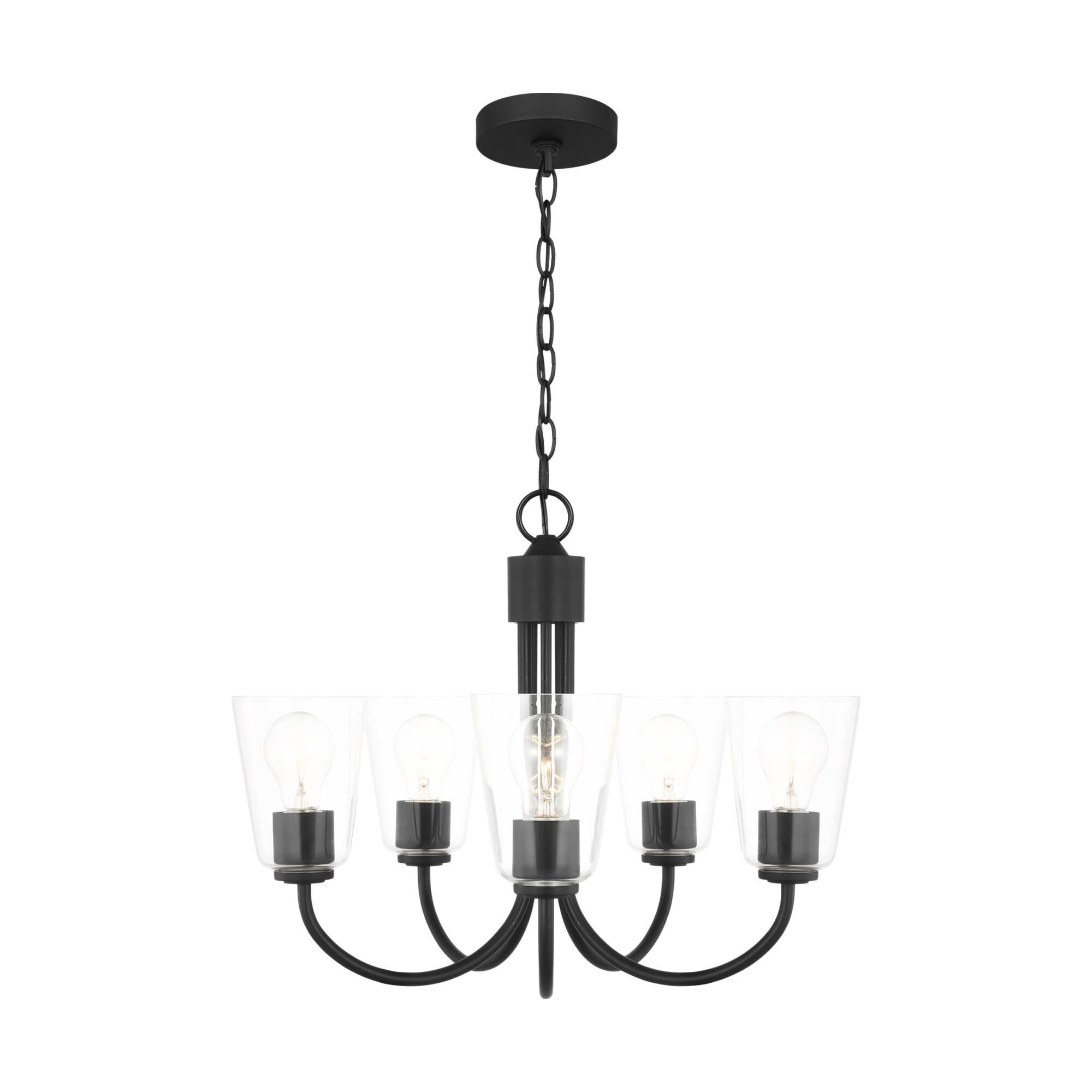 Shown in Midnight Black finish and Clear glass