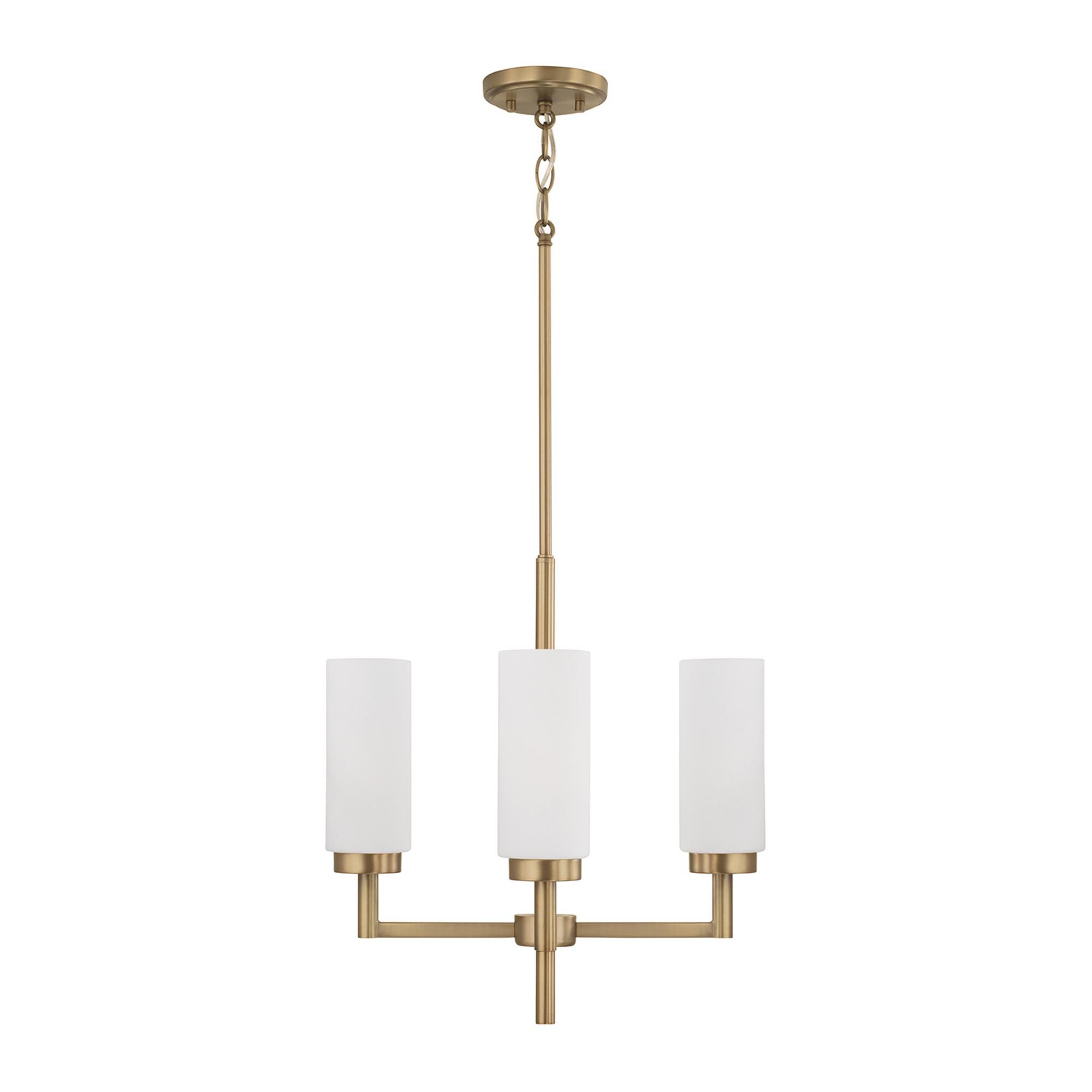 Shown in Aged Brass finish and Faux Alabaster glass