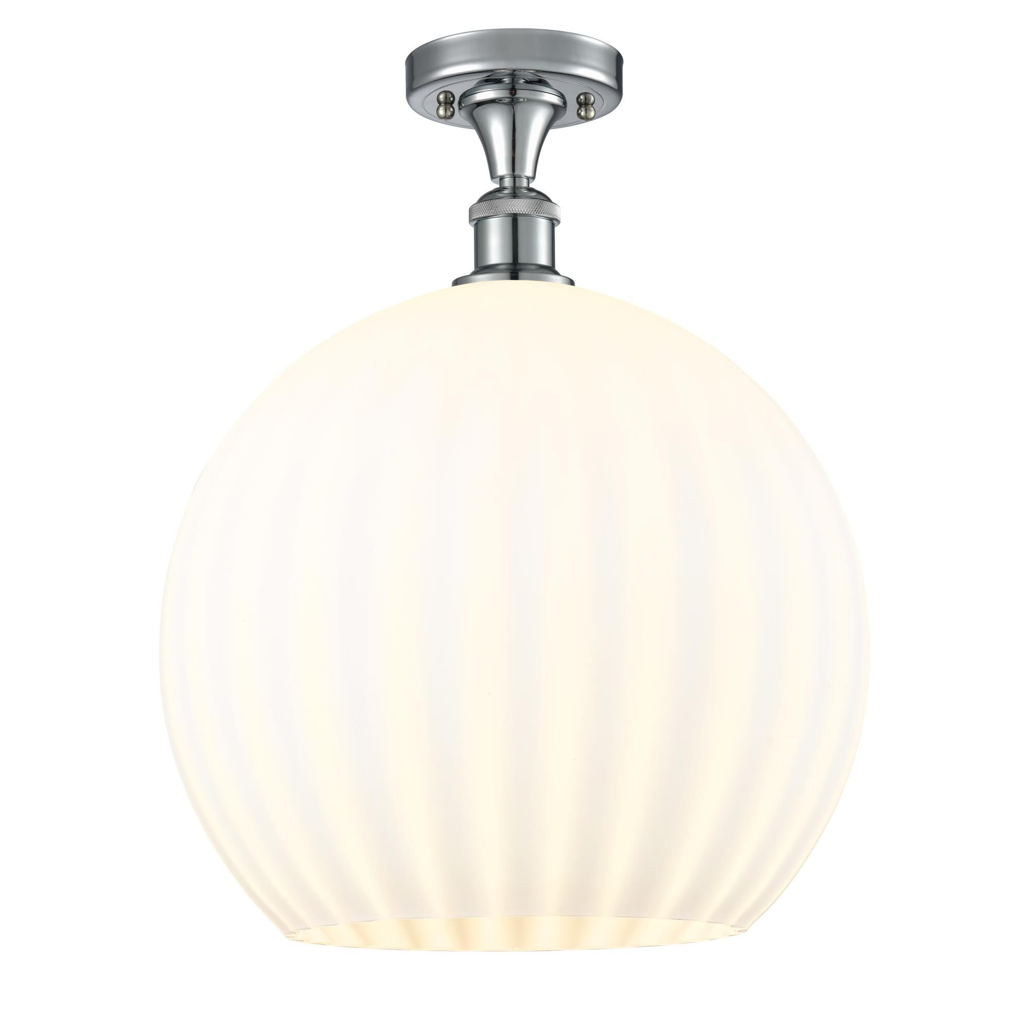 Bruno Marashlian White Venetian 14 Inch Semi Flush Mount by Innovations Lighting