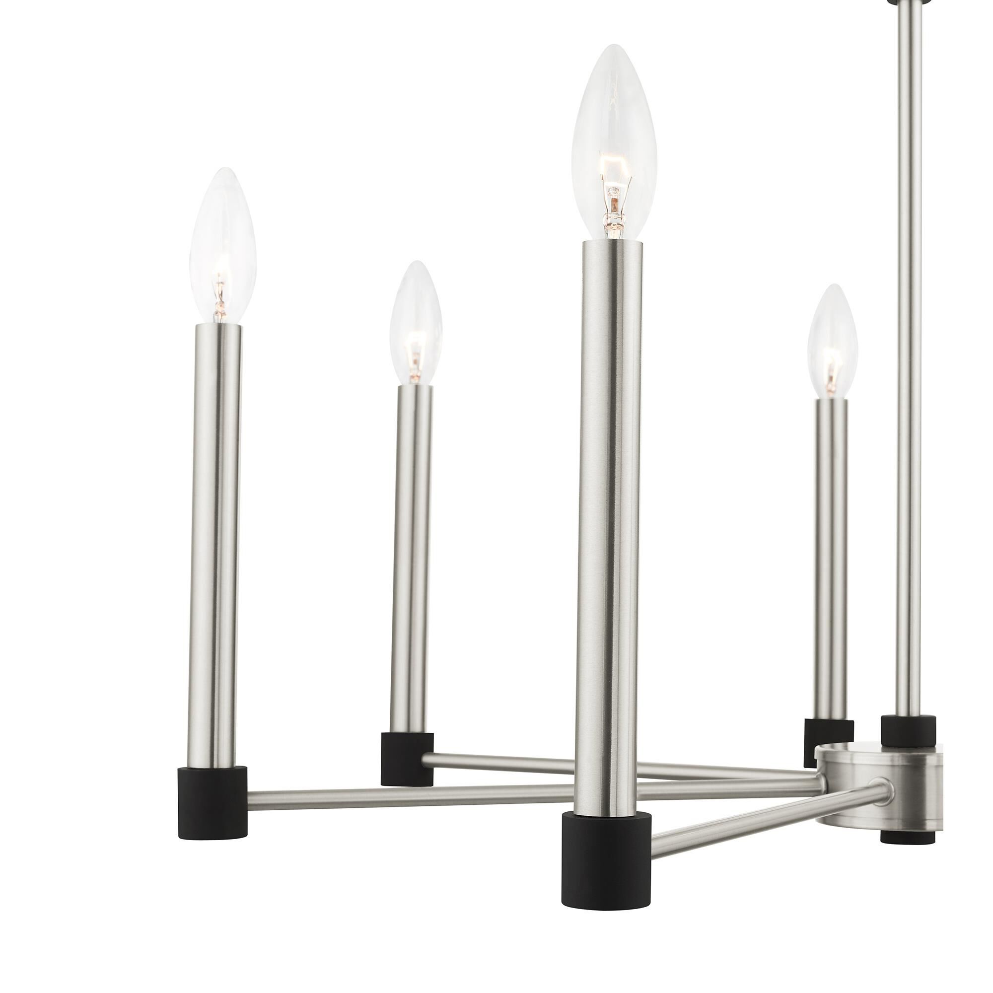 Shown in Brushed Nickel With Satin Brass Accents finish