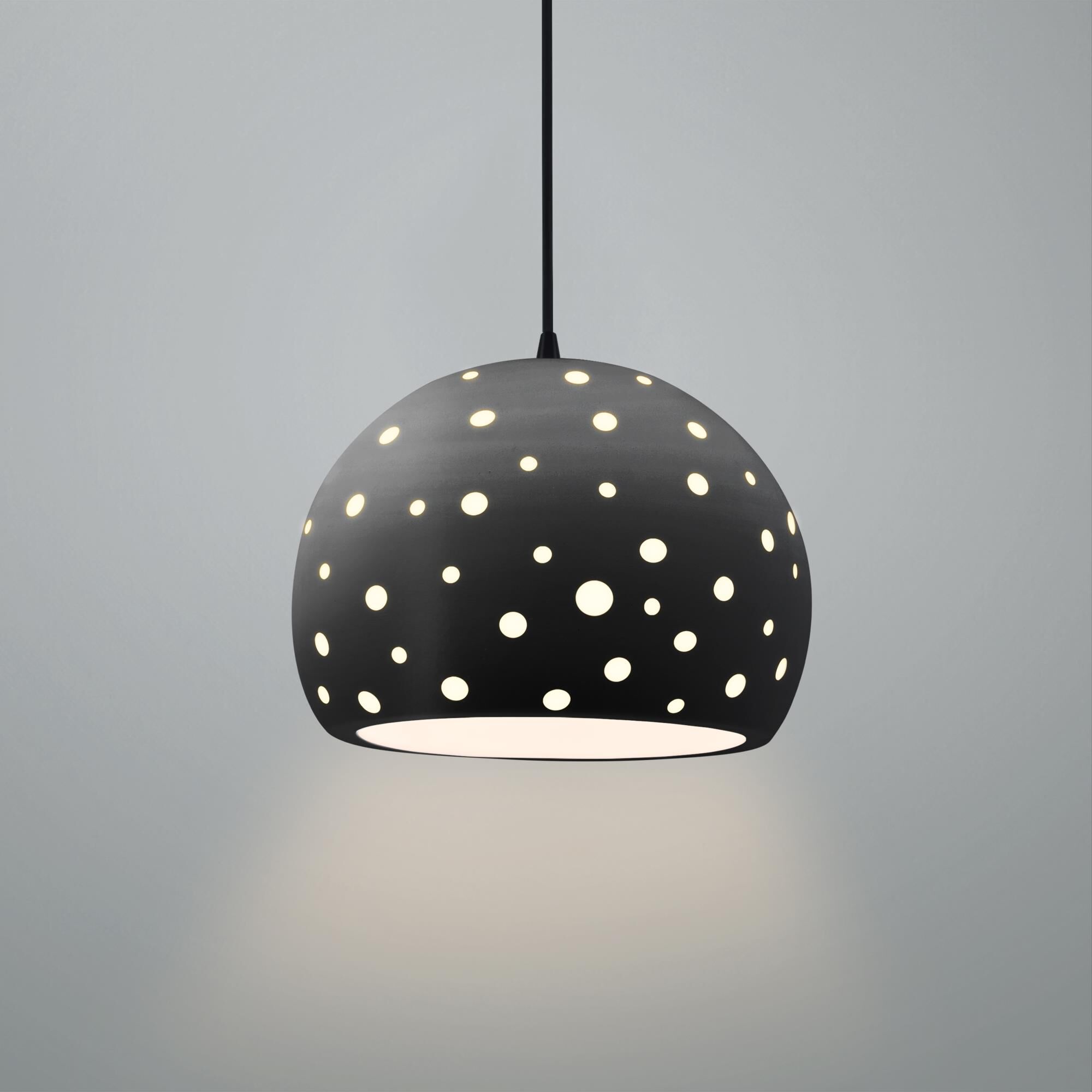 Perforated Globe 10 Inch Large Pendant by Justice Design Group