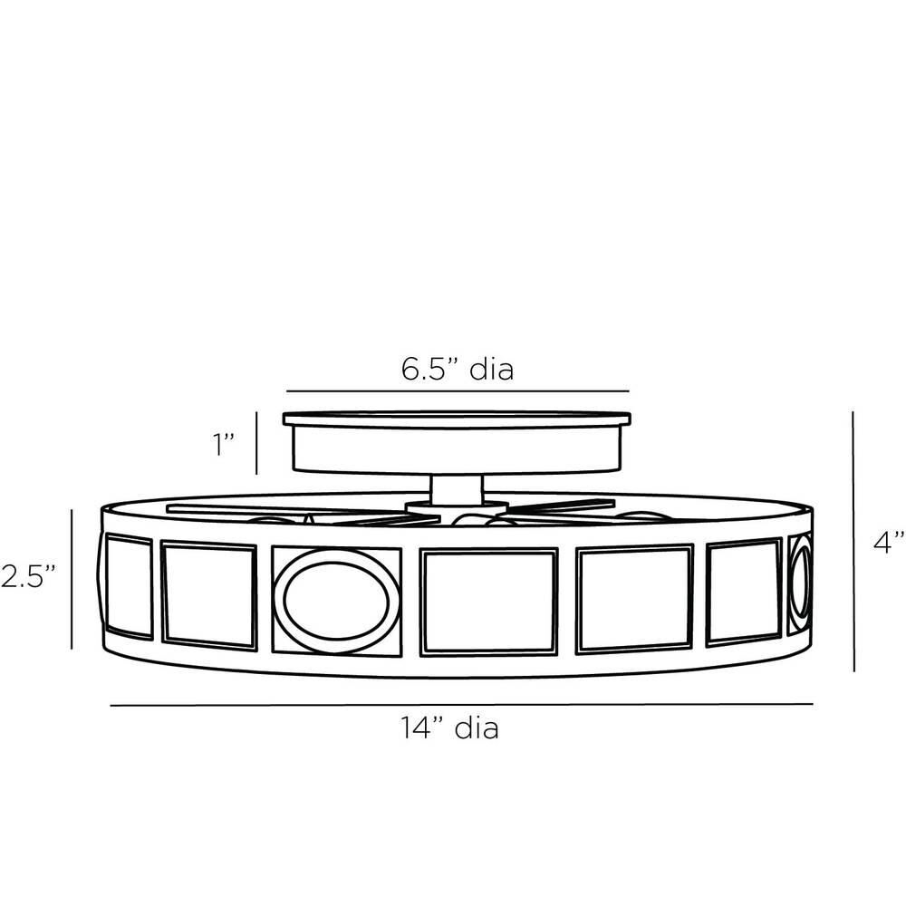 Laura Kirar Empire 14 Inch Flush Mount by Arteriors Home