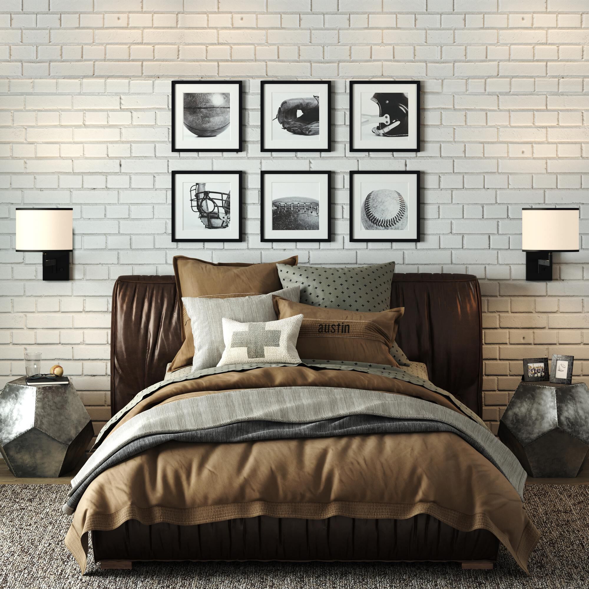 Shown in Matte Black finish and Fabric glass and White shade