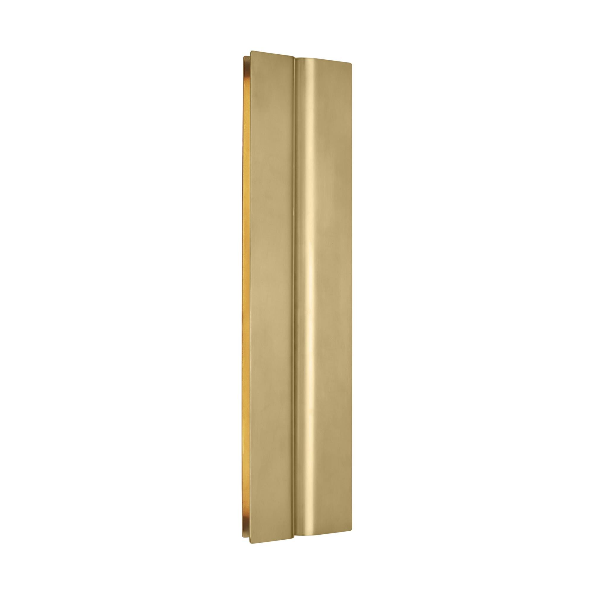 Shown in Hand-Rubbed Antique Brass finish and Brass shade