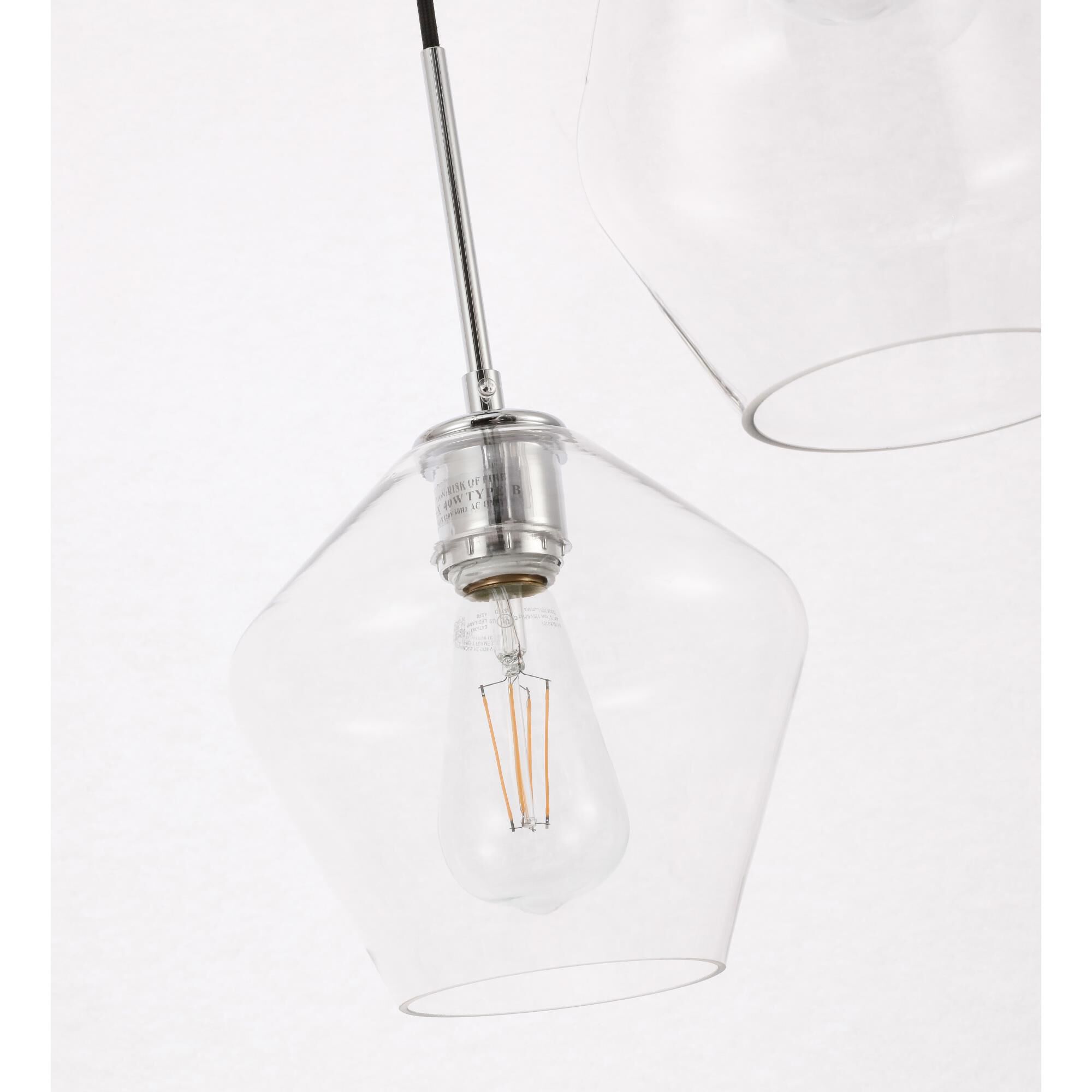 Gene 17 Inch Multi Light Pendant by Elegant Lighting