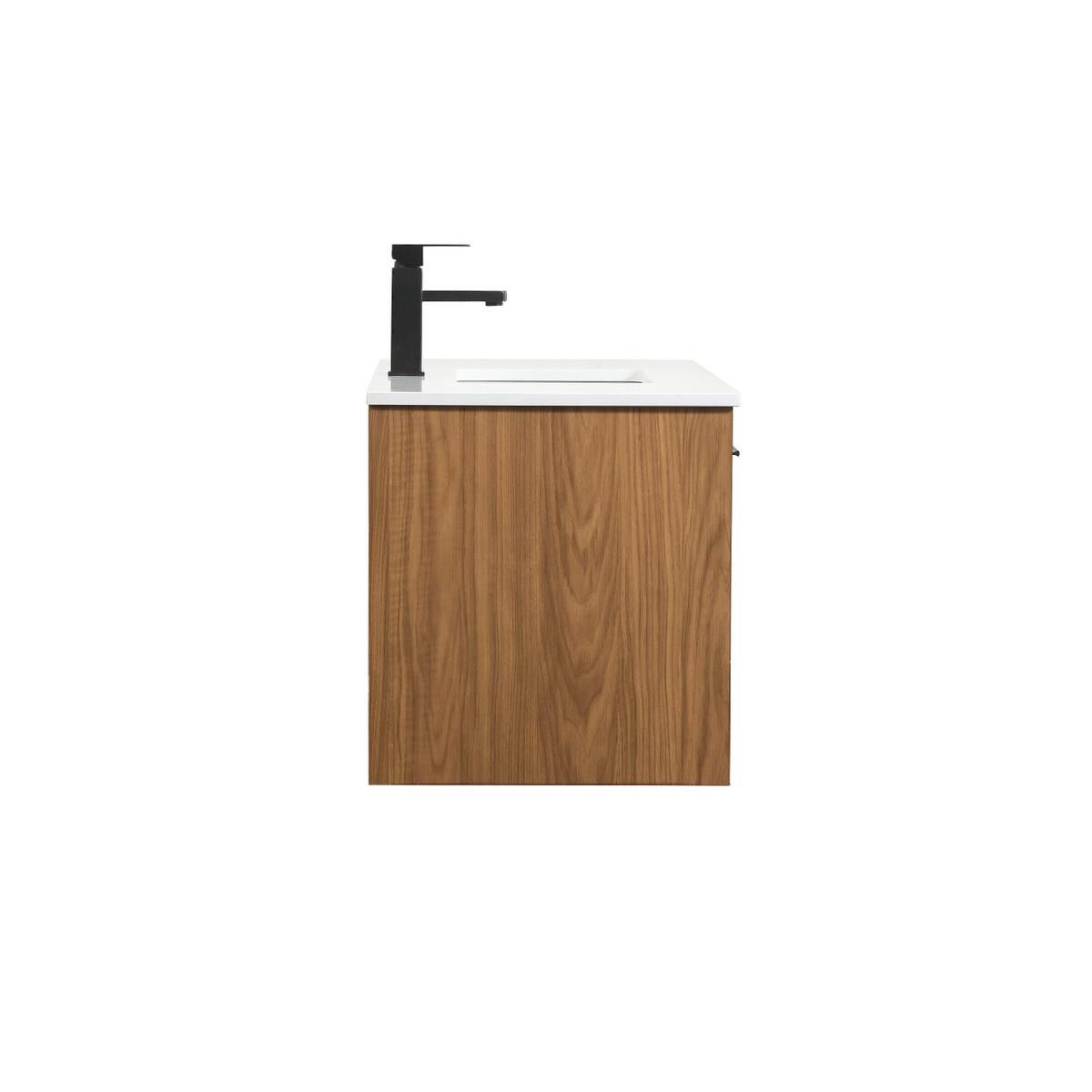 Shown in Walnut Brown finish and Without Backsplash accent