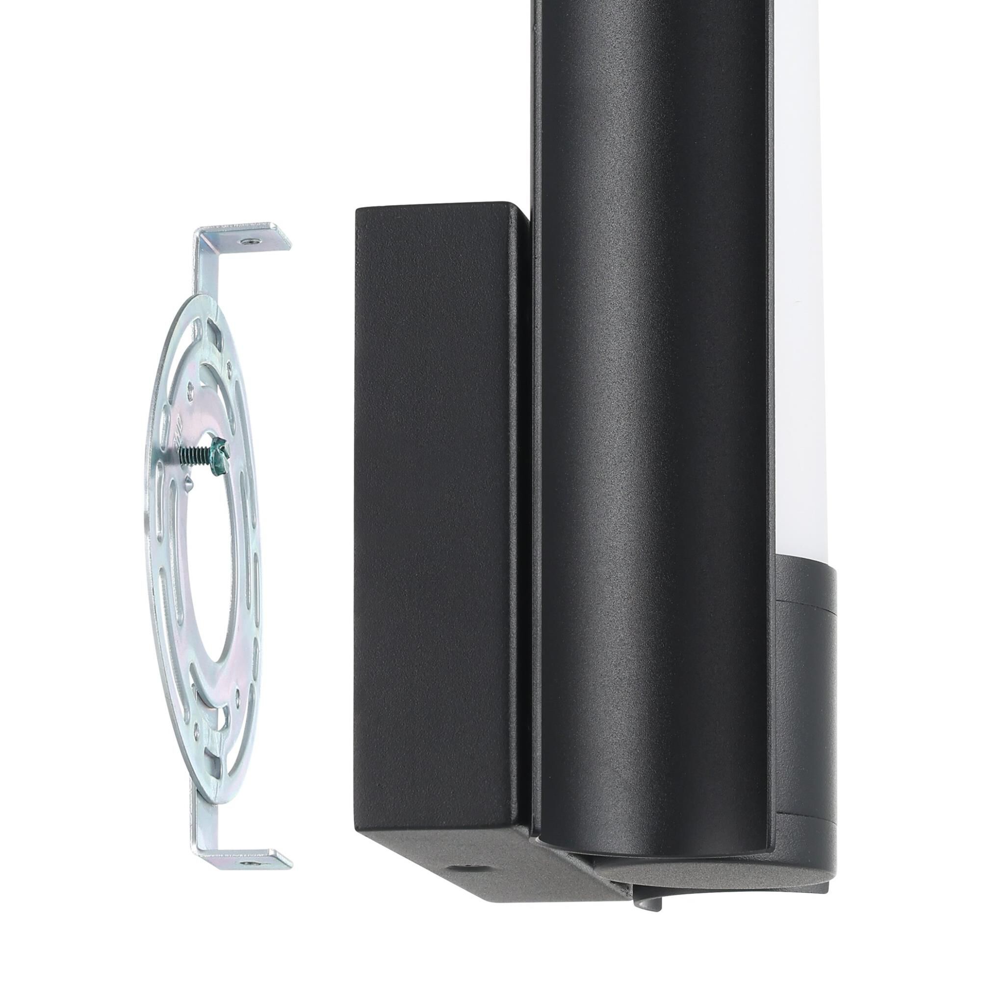 Shown in Textured Black finish and Etched Opal glass