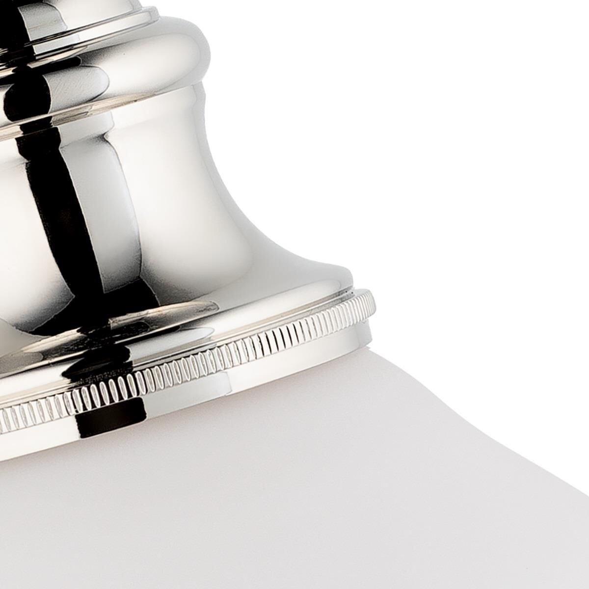 Shown in Polished Nickel finish and Opal Matte glass