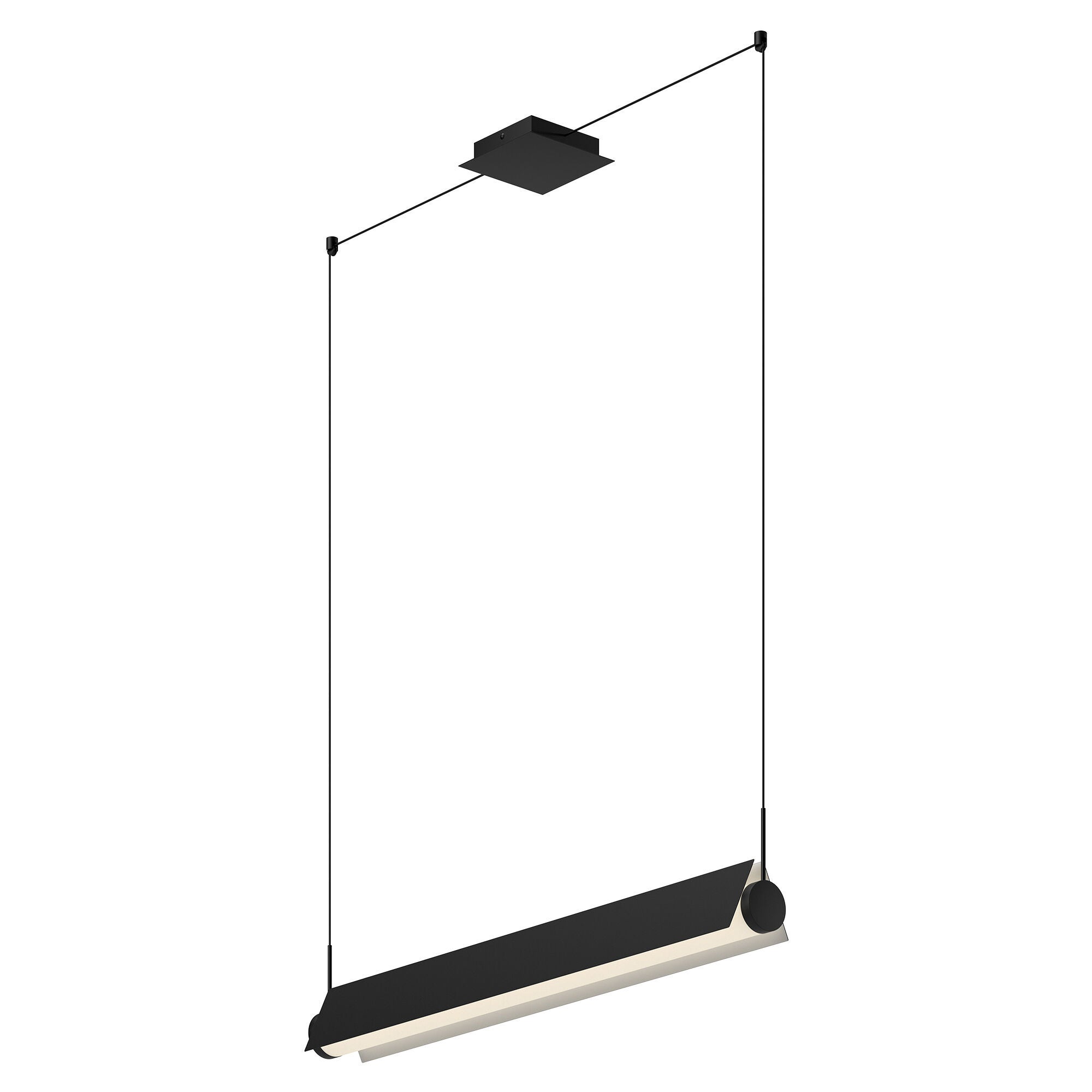 Shown in Black and White finish and Opal glass