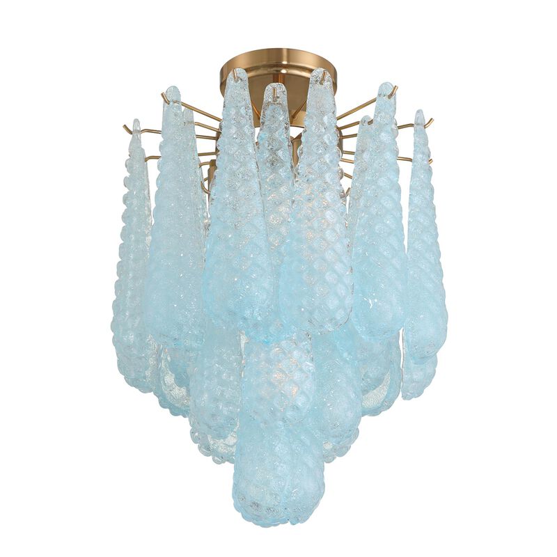 Ollie 14 Inch 4 Light Semi Flush Mount by Crystorama