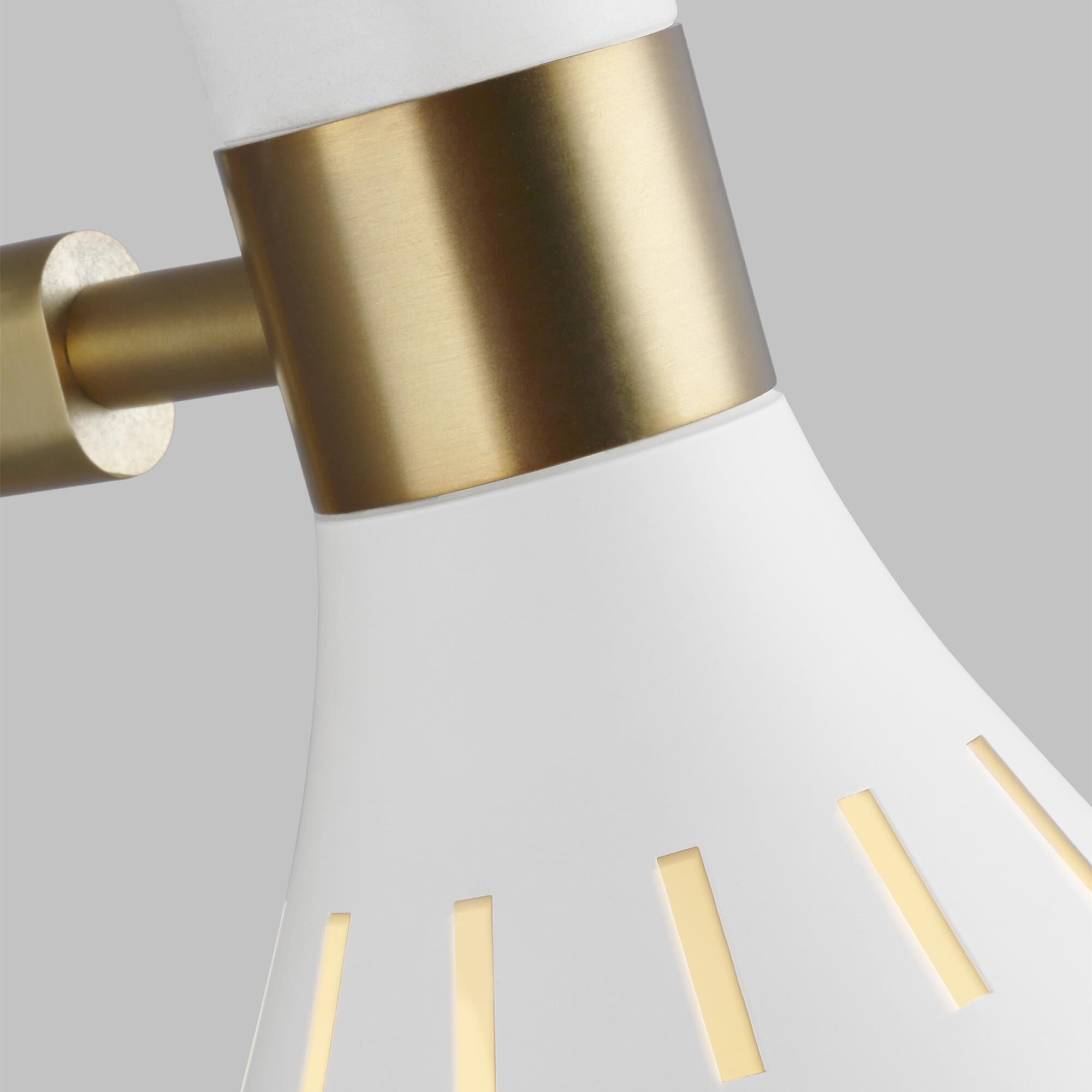 Shown in Matte White finish and Matte White steel shade