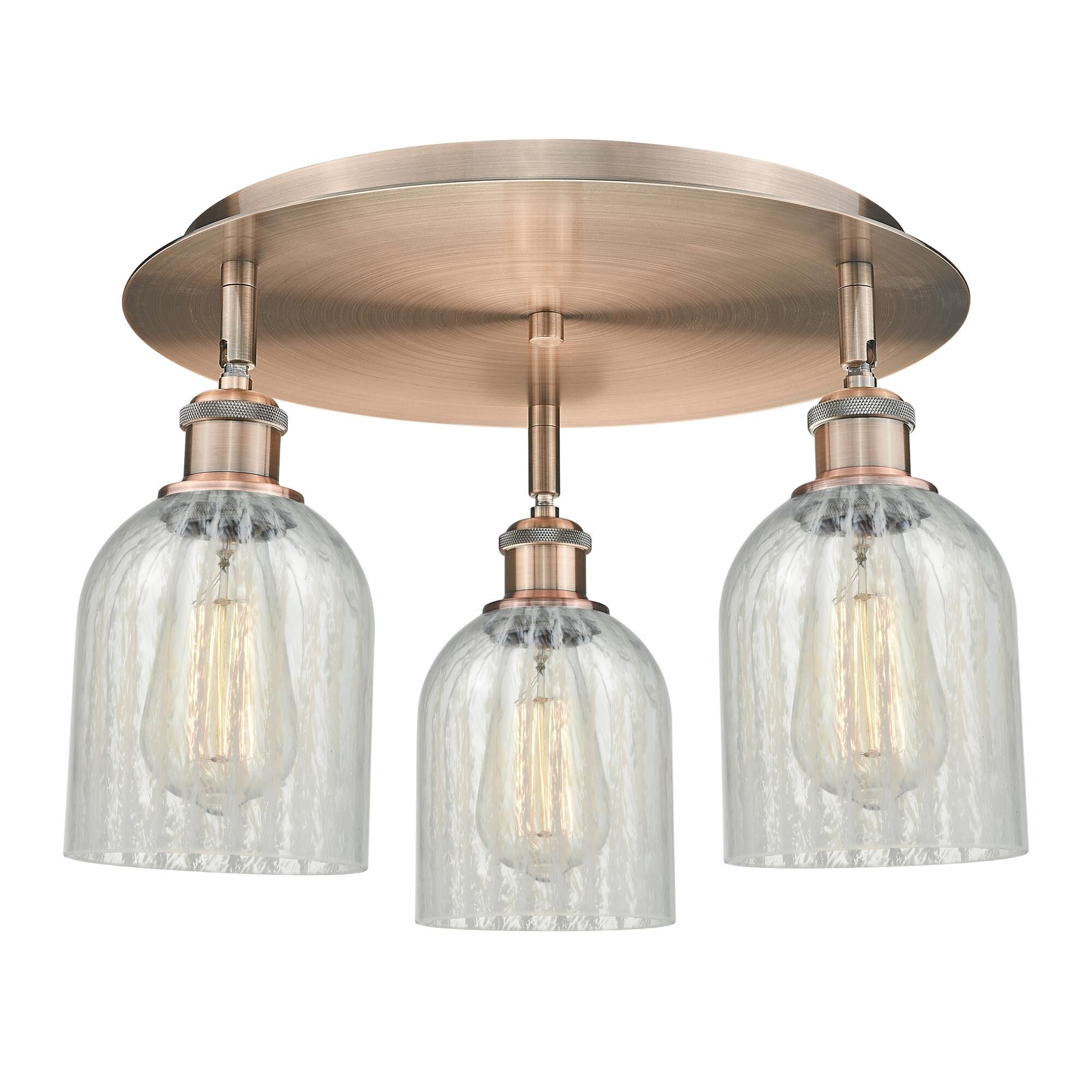 Shown in Antique Copper finish and Mouchette glass