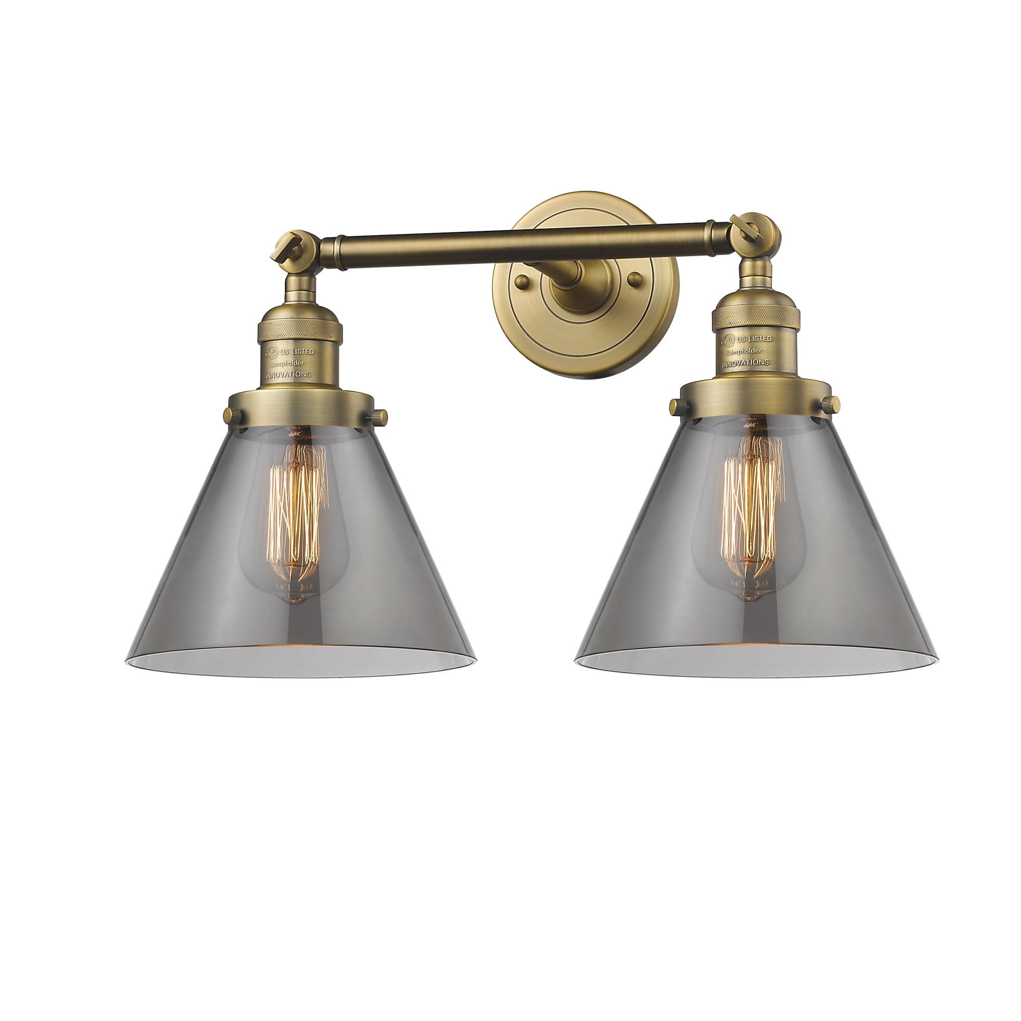 Bruno Marashlian Large Cone 18 Inch 2 Light Bath Vanity Light by Innovations Lighting