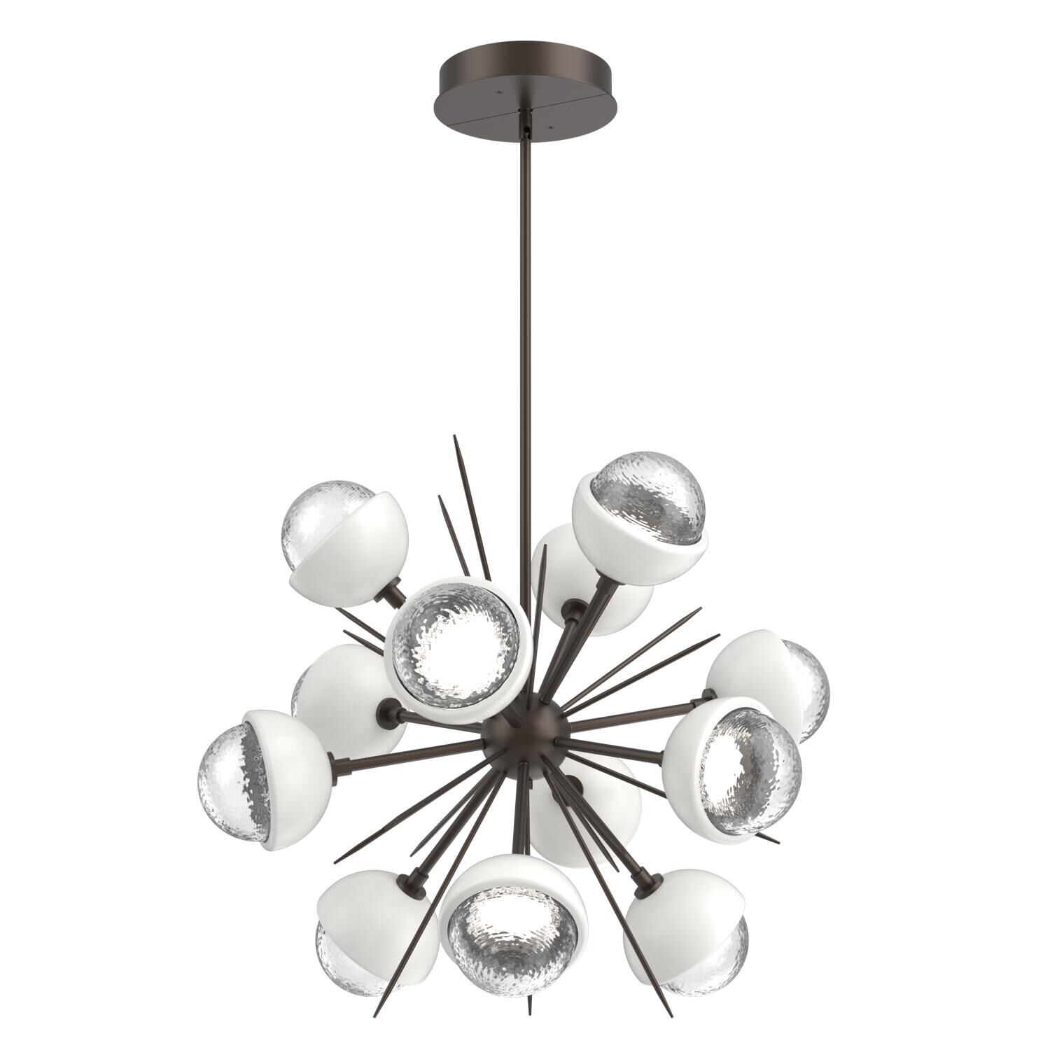 Shown in Flat Bronze finish and Clear glass and Salt White accent