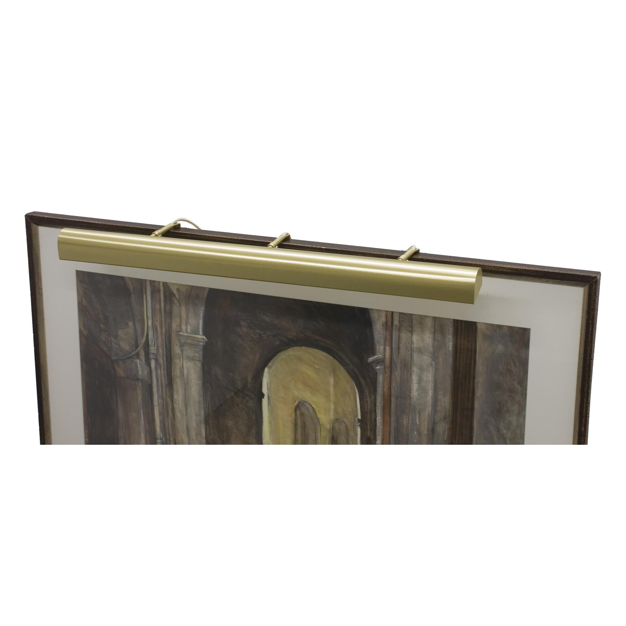 Shown in Satin Brass finish and Metal shade
